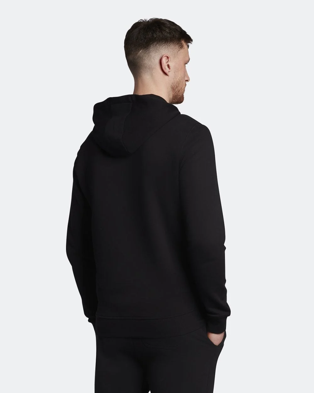 Lyle & Scott Zip Through Mens Hoodie - Z865 Jet Black - Image 3