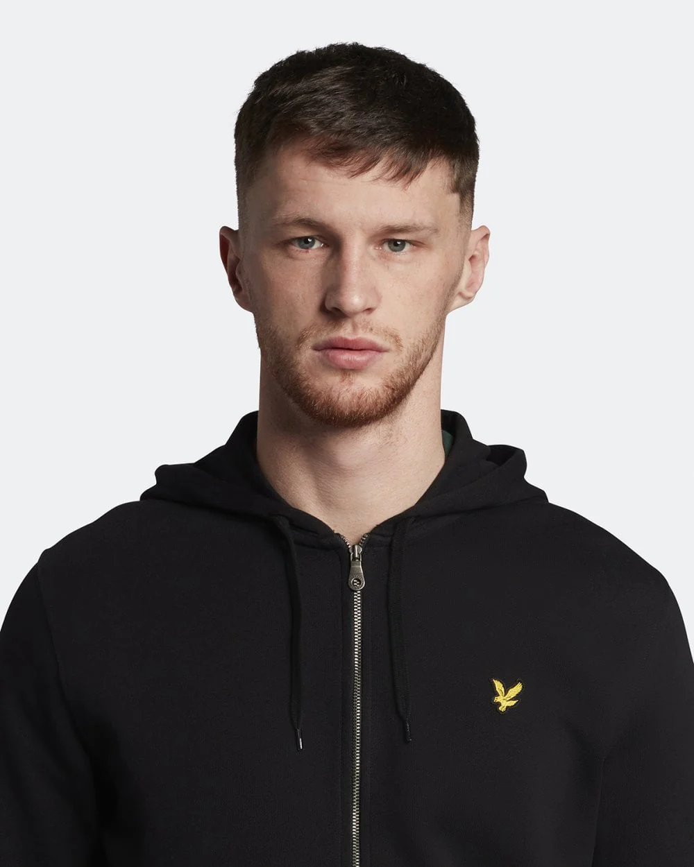 Lyle & Scott Zip Through Mens Hoodie - Z865 Jet Black - Image 4