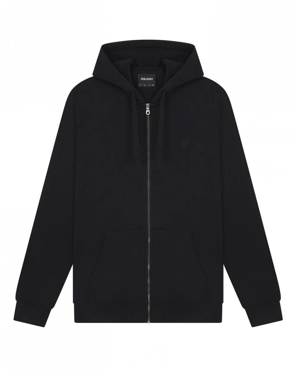 Lyle & Scott Zip Through Mens Hoodie - Z865 Jet Black - Image 5