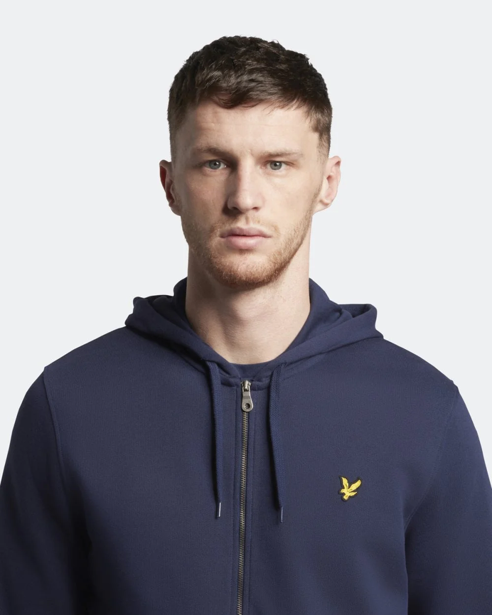 Lyle & Scott Zip Through Mens Hoodie - Z99 Navy - Image 4