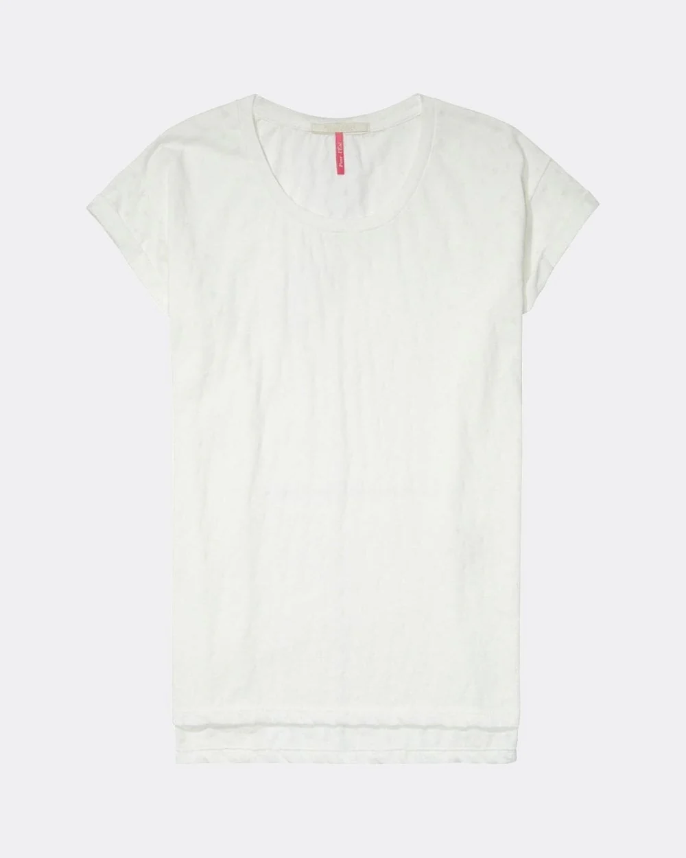 Maison Scotch Relaxed Fit Short Sleeve Burnout Womens Tee - White - Image 4