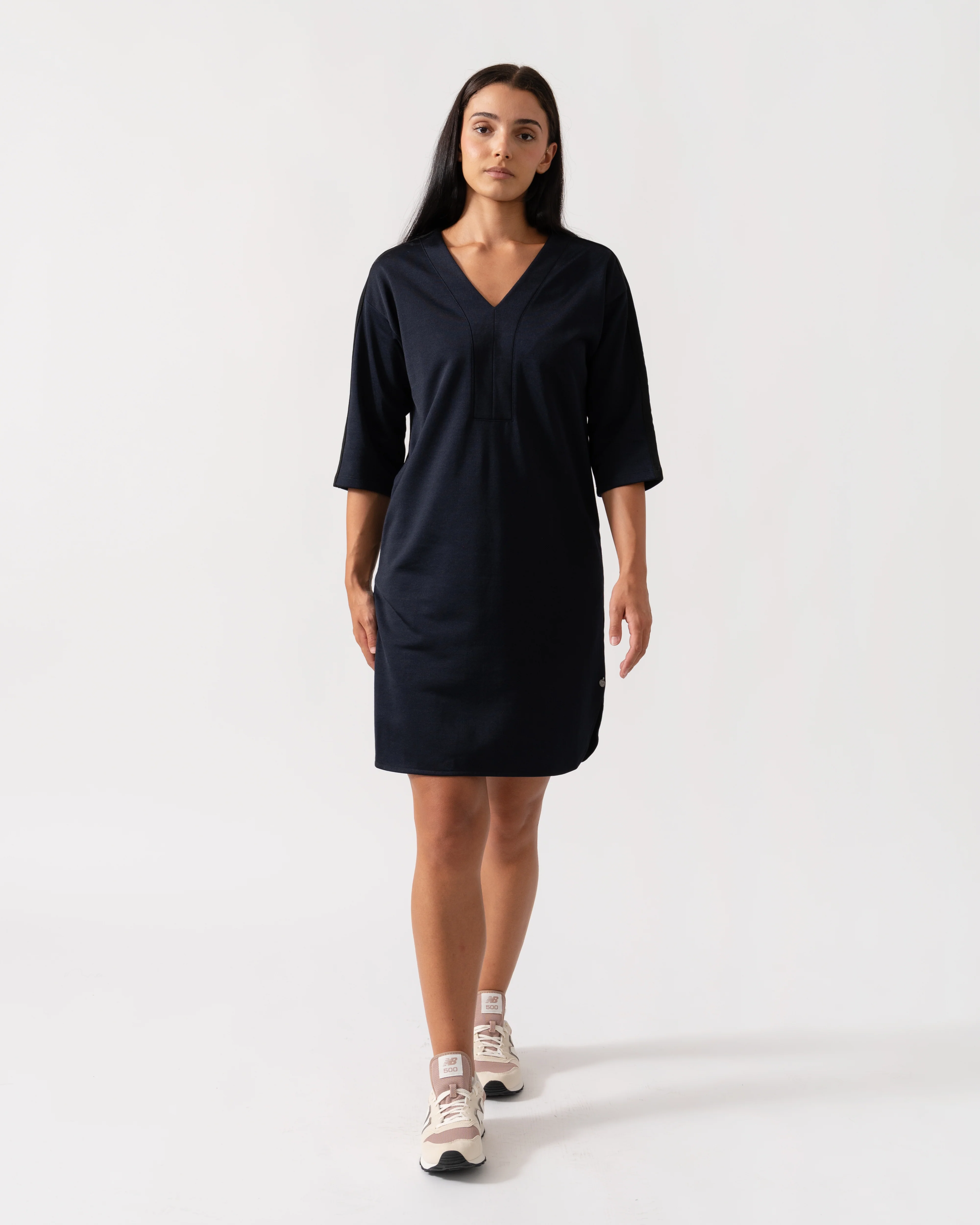 Maison Scotch V-Neck Sweat Panel Sleeved Womens Dress - Image 4