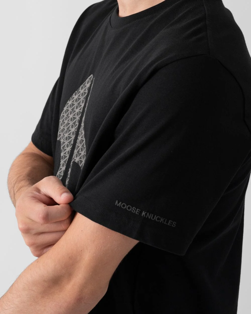Moose Knuckles Chamblee Mens Graphic Print Logo T-Shirt - Image 2