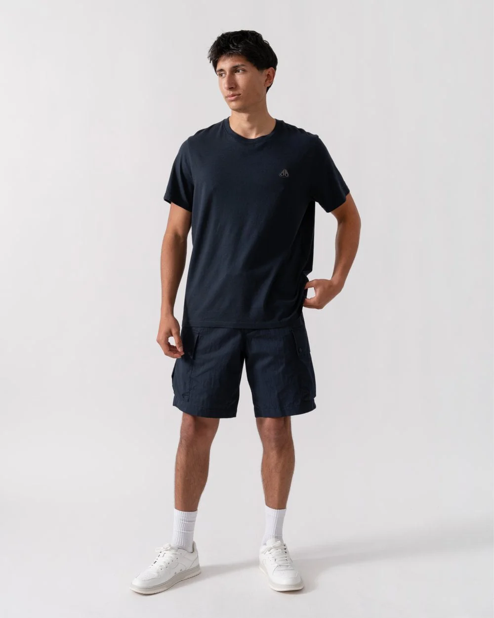 Moose Knuckles Crescent Mens T-Shirt - Navy 833 - Image 3