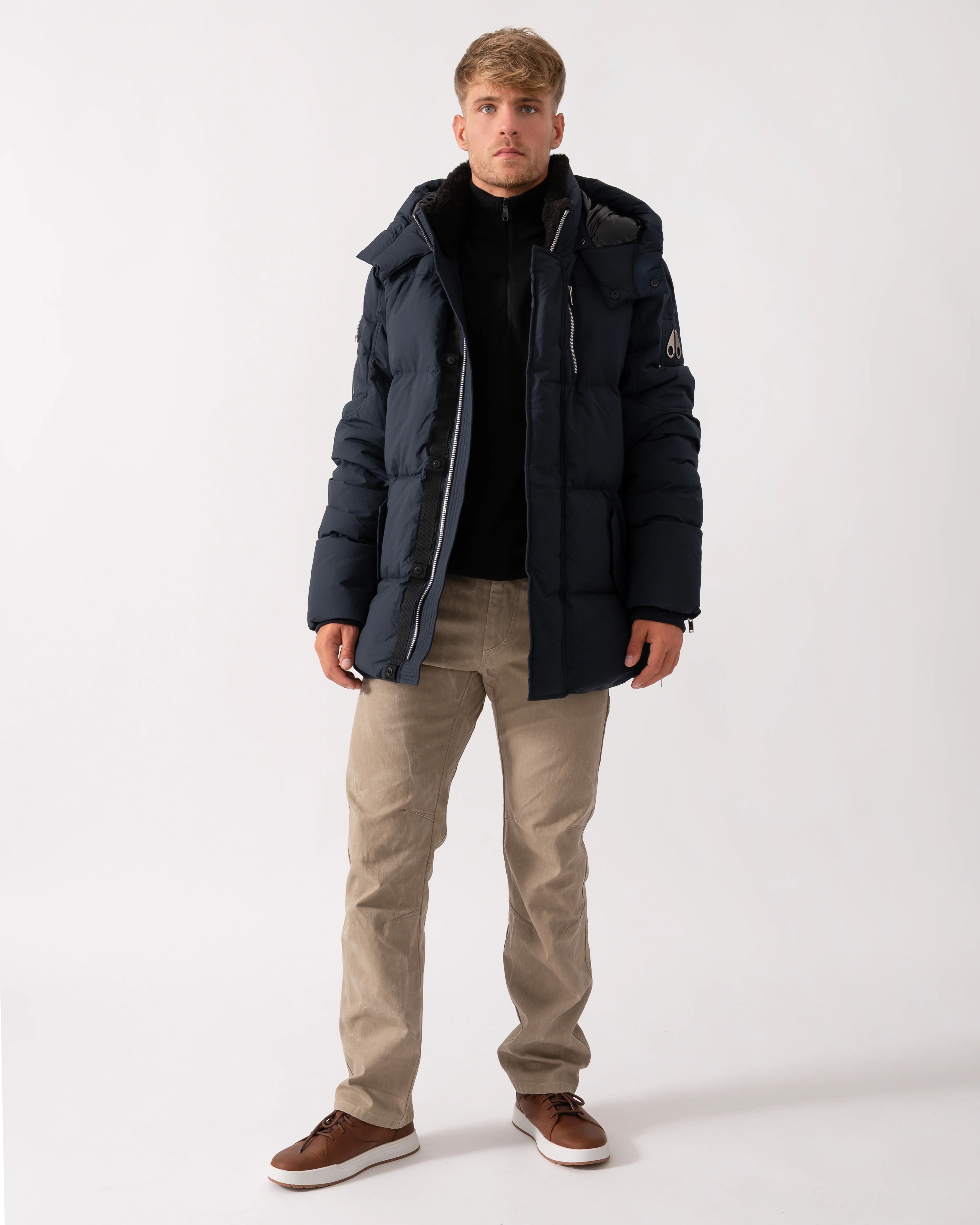 Moose Knuckles Everest 3Q Mens Puffer Jacket - Navy 833 - Image 3