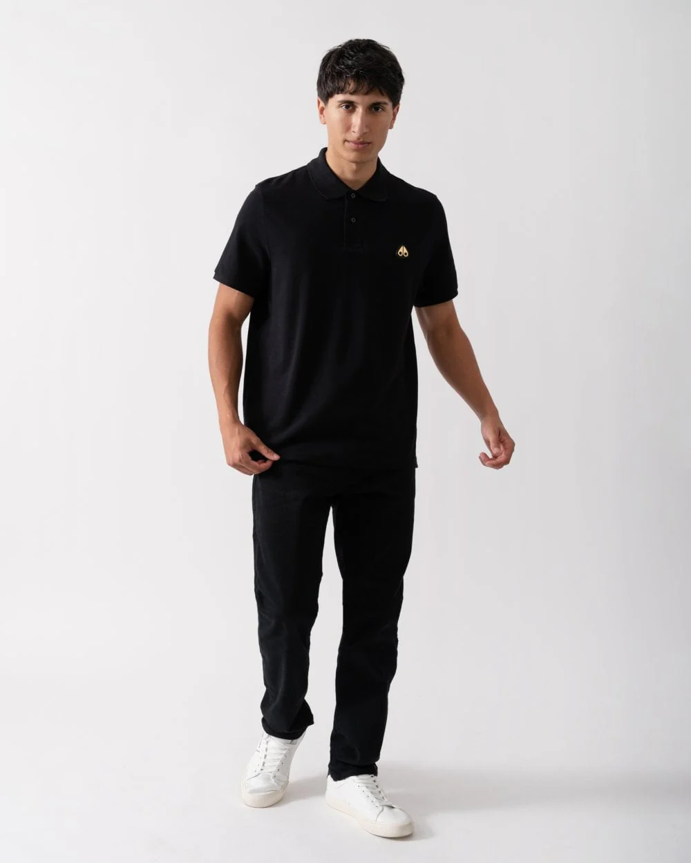 Moose Knuckles Everett Gold Mens Polo Shirt - Image 3