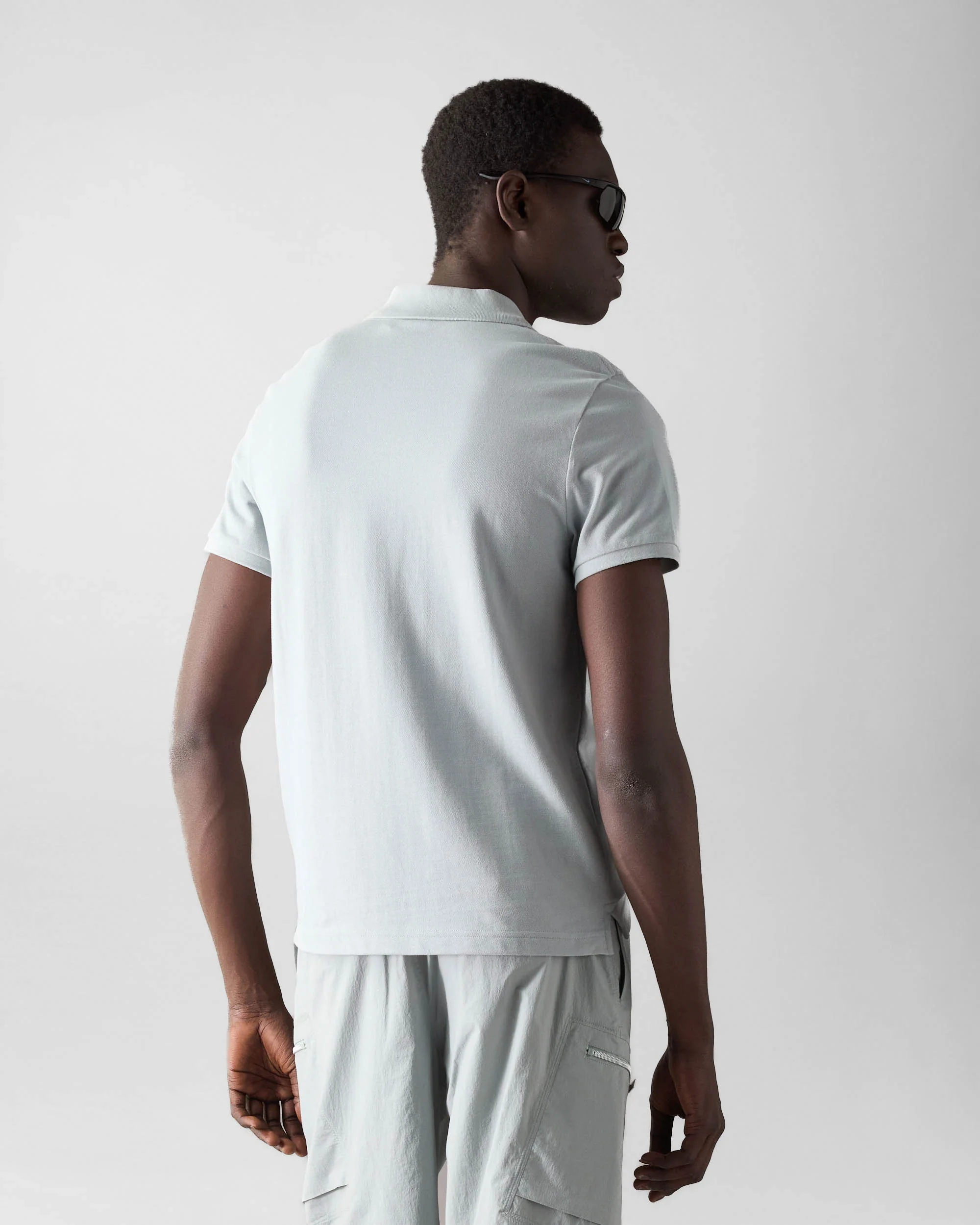 Moose Knuckles Everett Mens Polo - Dusty Jade 1909 - Image 3