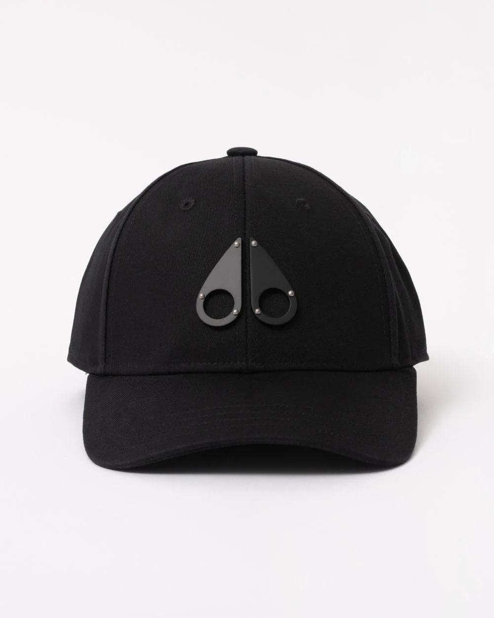 Moose Knuckles Front Logo Icon Cap - Black/Black Logo - Image 2