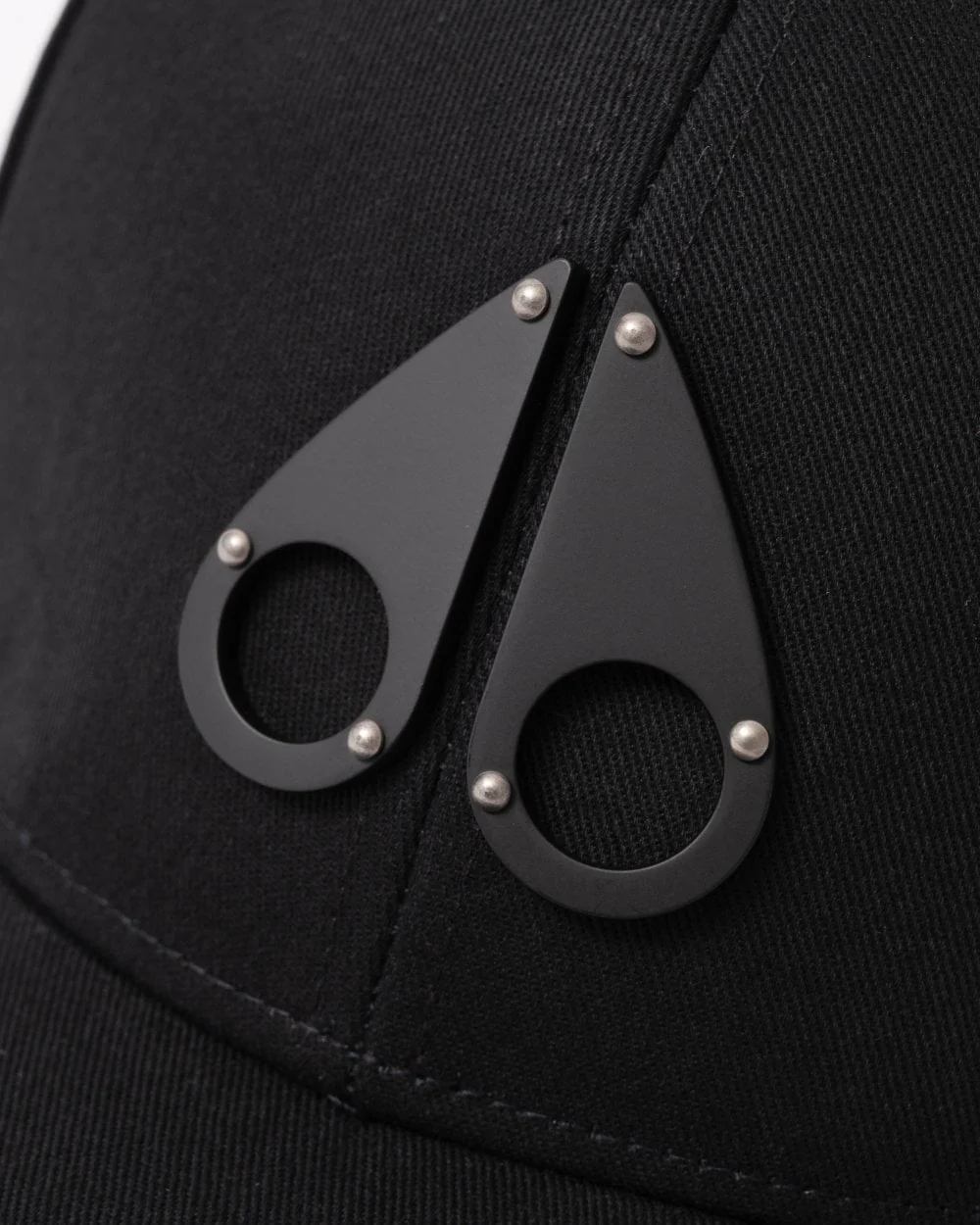Moose Knuckles Front Logo Icon Cap - Black/Black Logo - Image 3