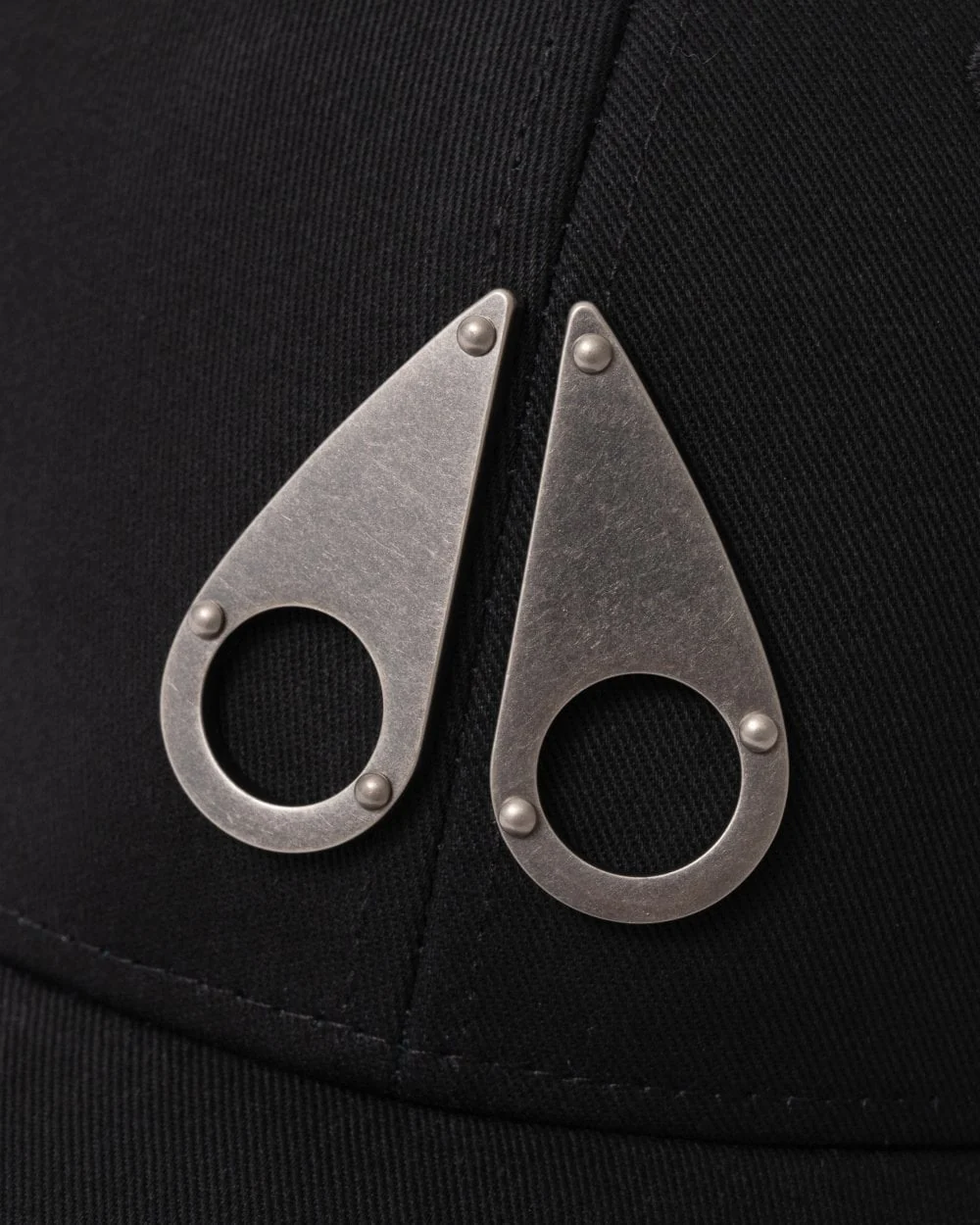 Moose Knuckles Front Logo Icon Cap - Black/Nickel Logo 282 - Image 3