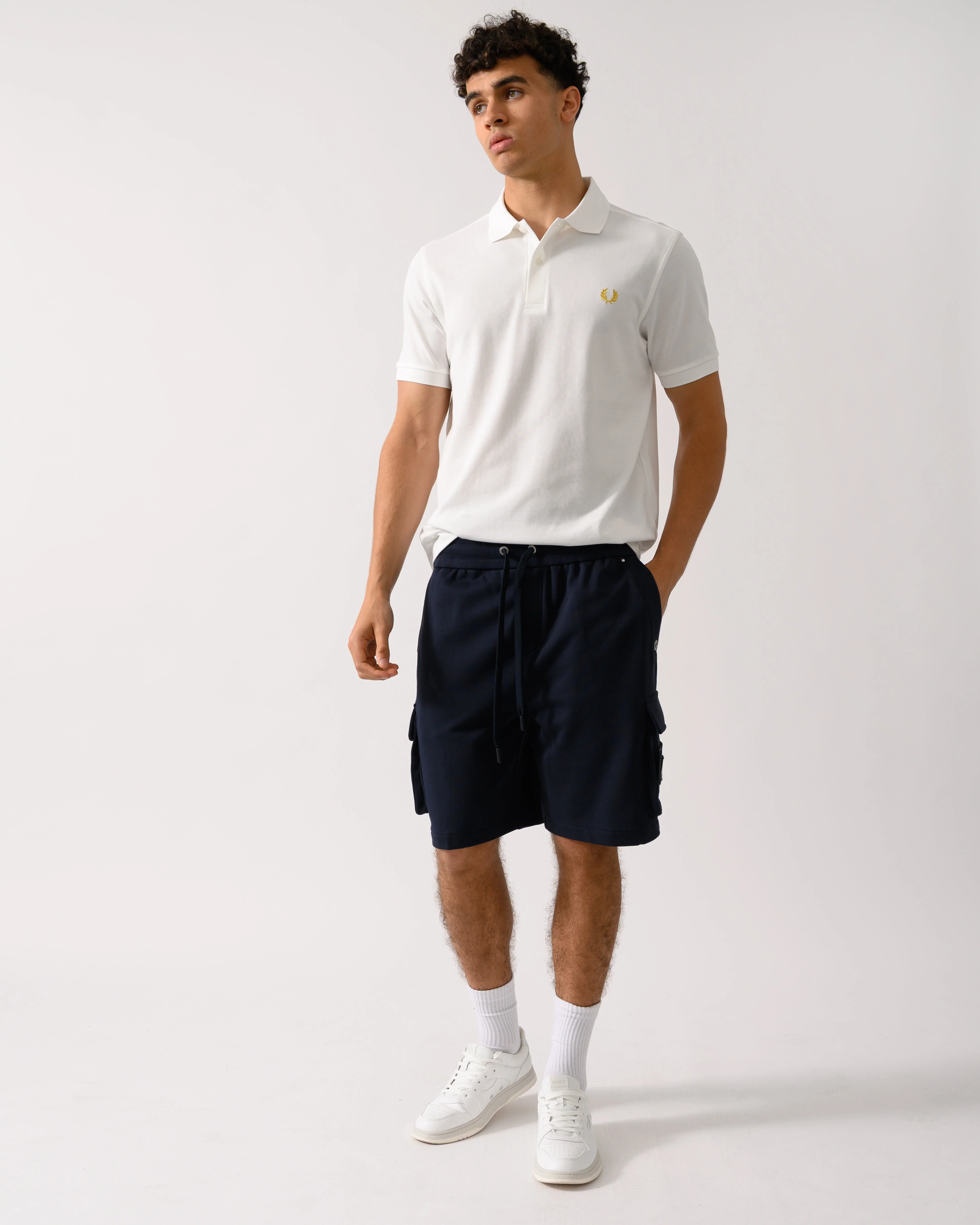 Moose Knuckles Hartsfield Mens Cargo Shorts - Navy 833 - Image 2