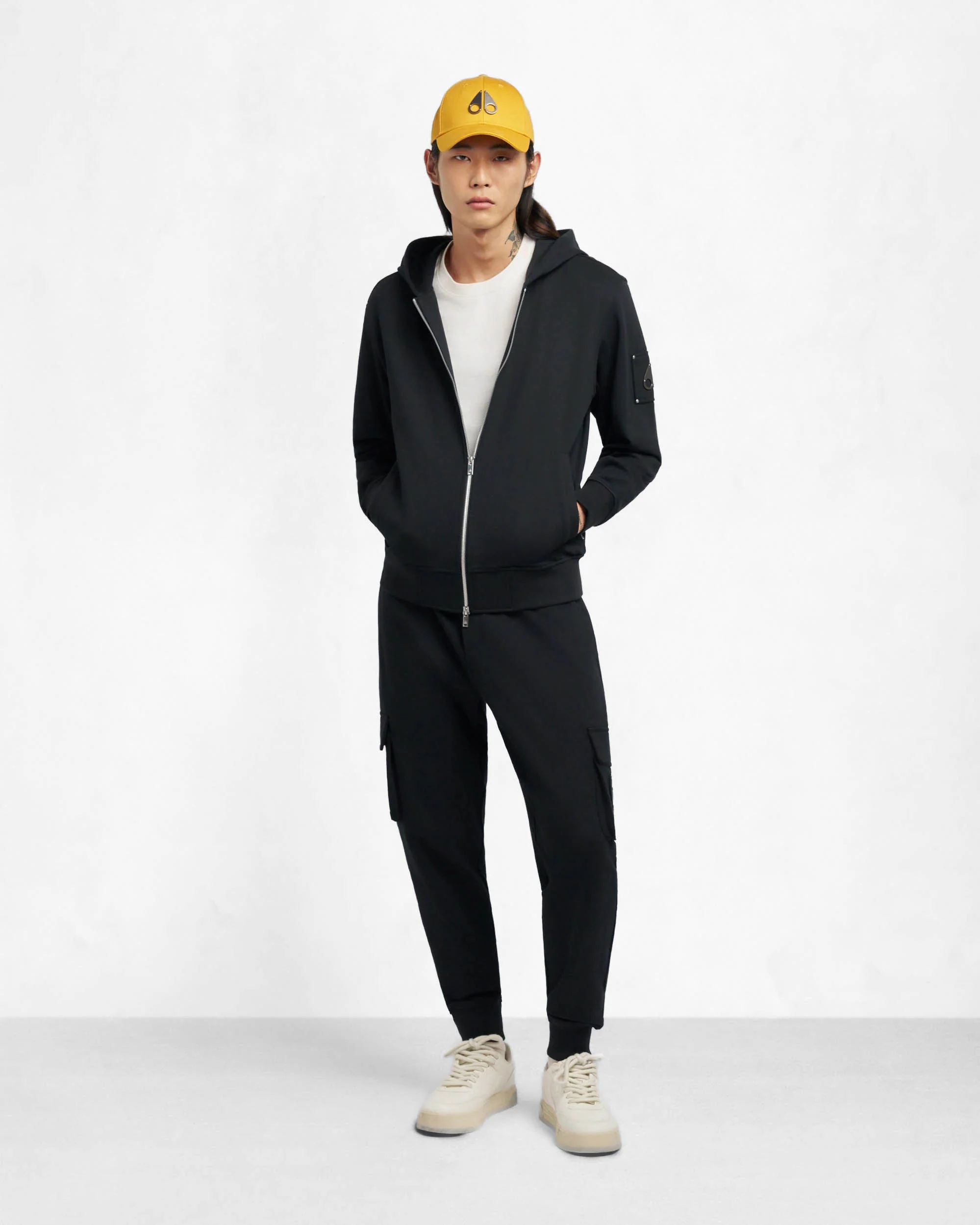Moose Knuckles Hartsfield Mens Zip Up Hoodie - Black 292 - Image 4
