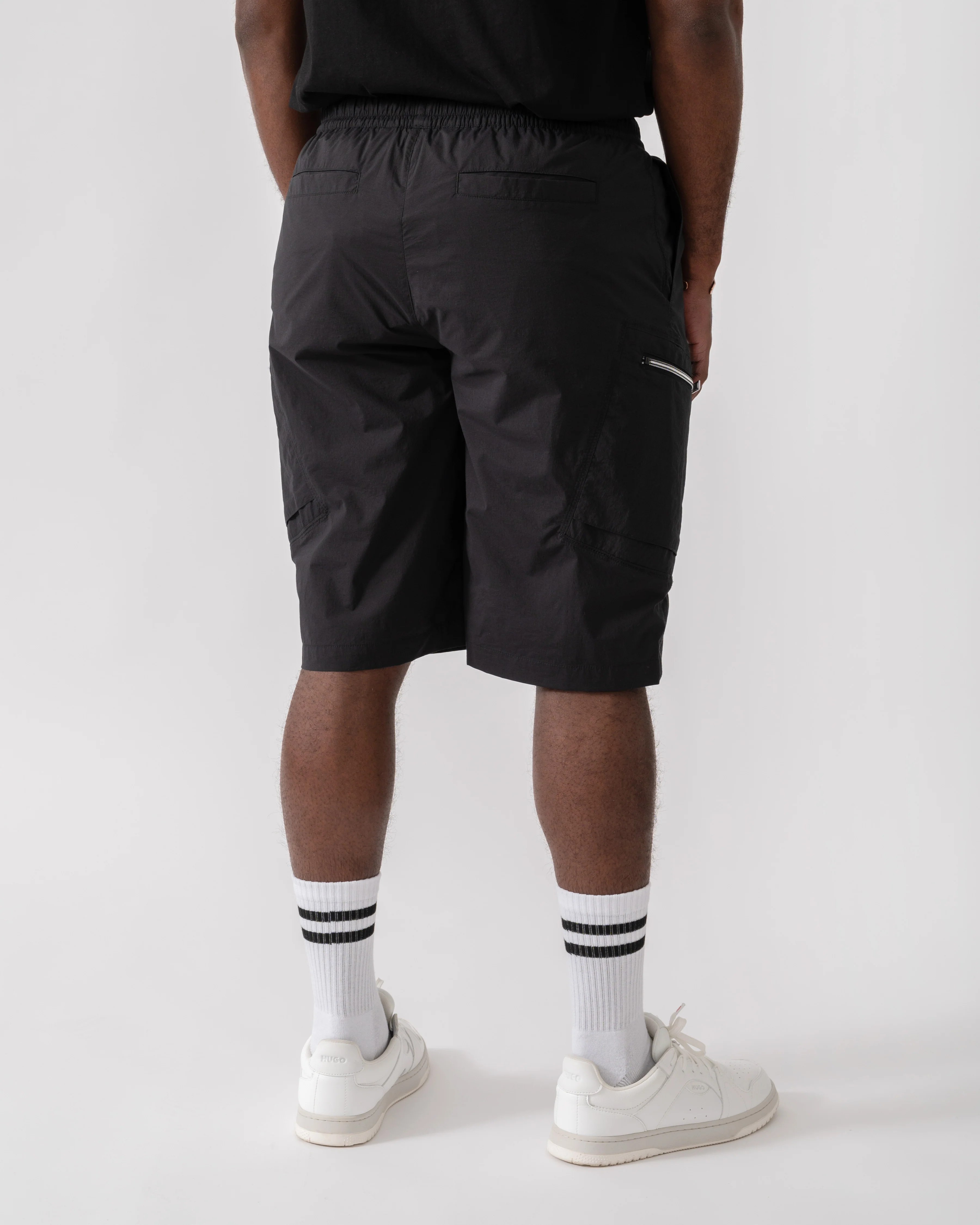 Moose Knuckles Topflight Mens Cargo Shorts - Black 292 - Image 4