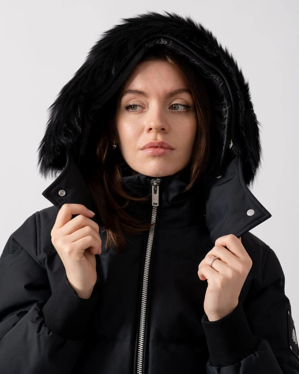 Moose Knuckles Womens Cloud Shearling Womens Bomber Jacket - Image 2