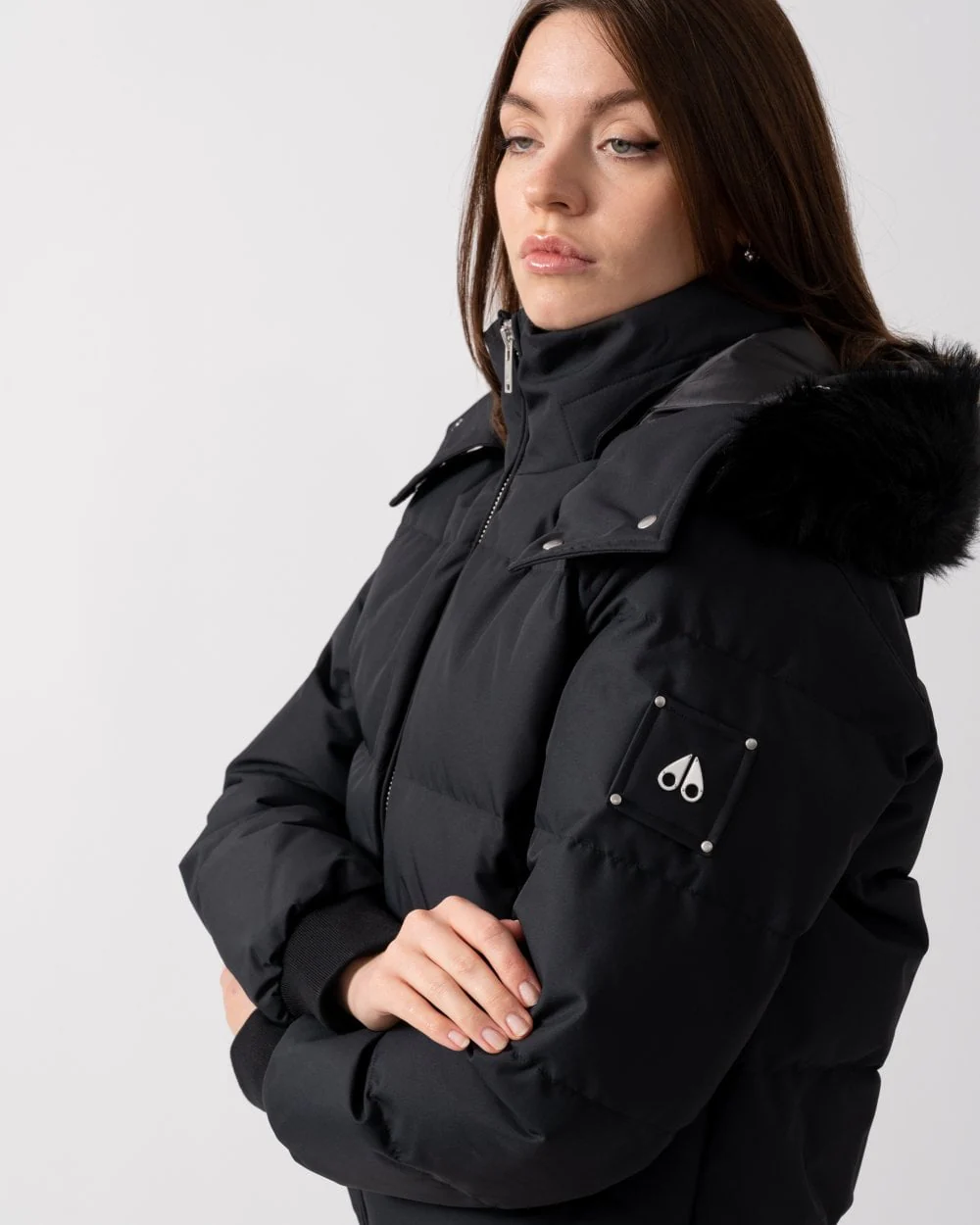 Moose Knuckles Womens Cloud Shearling Womens Bomber Jacket - Image 4