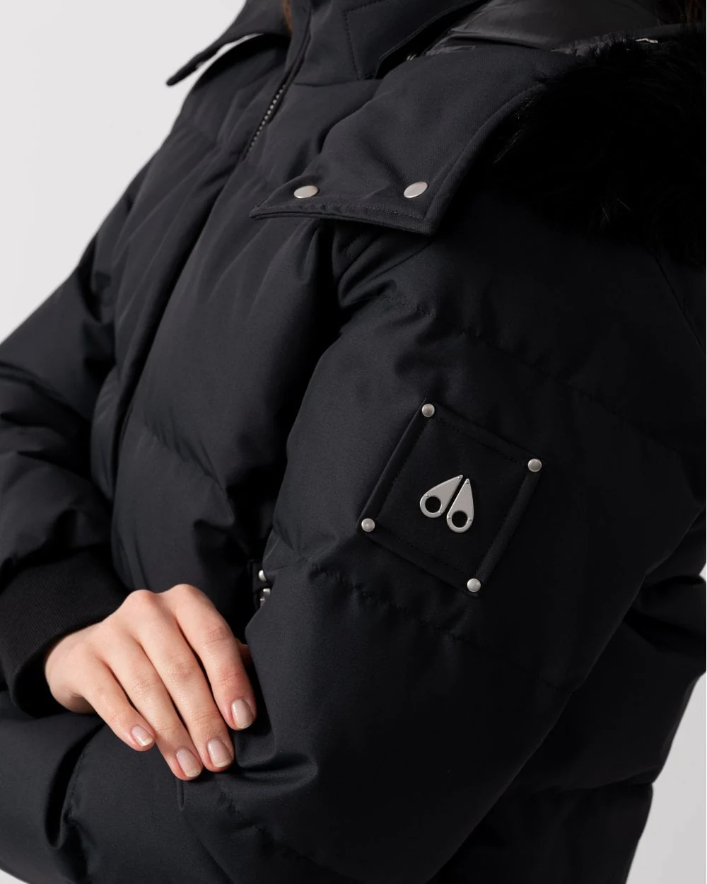 Moose Knuckles Womens Cloud Shearling Womens Bomber Jacket - Image 6