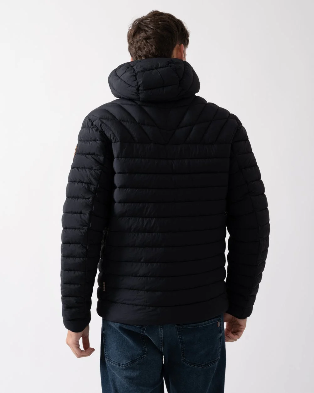 Napapijri A-Lapaz Mens Hooded Puffer Jacket - Black 041 - Image 5