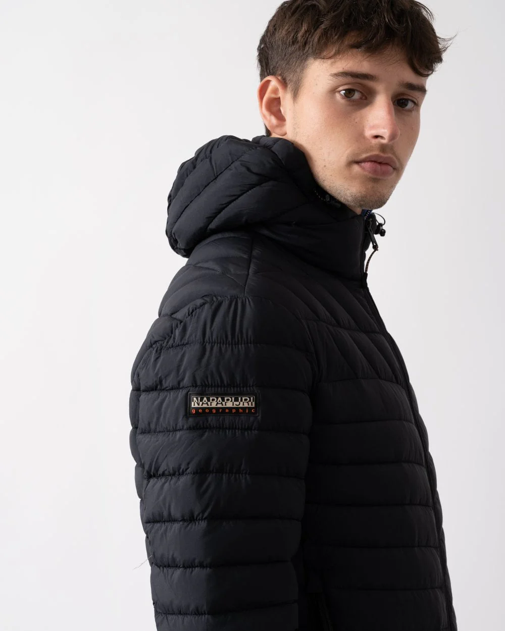 Napapijri A-Lapaz Mens Hooded Puffer Jacket - Black 041 - Image 6
