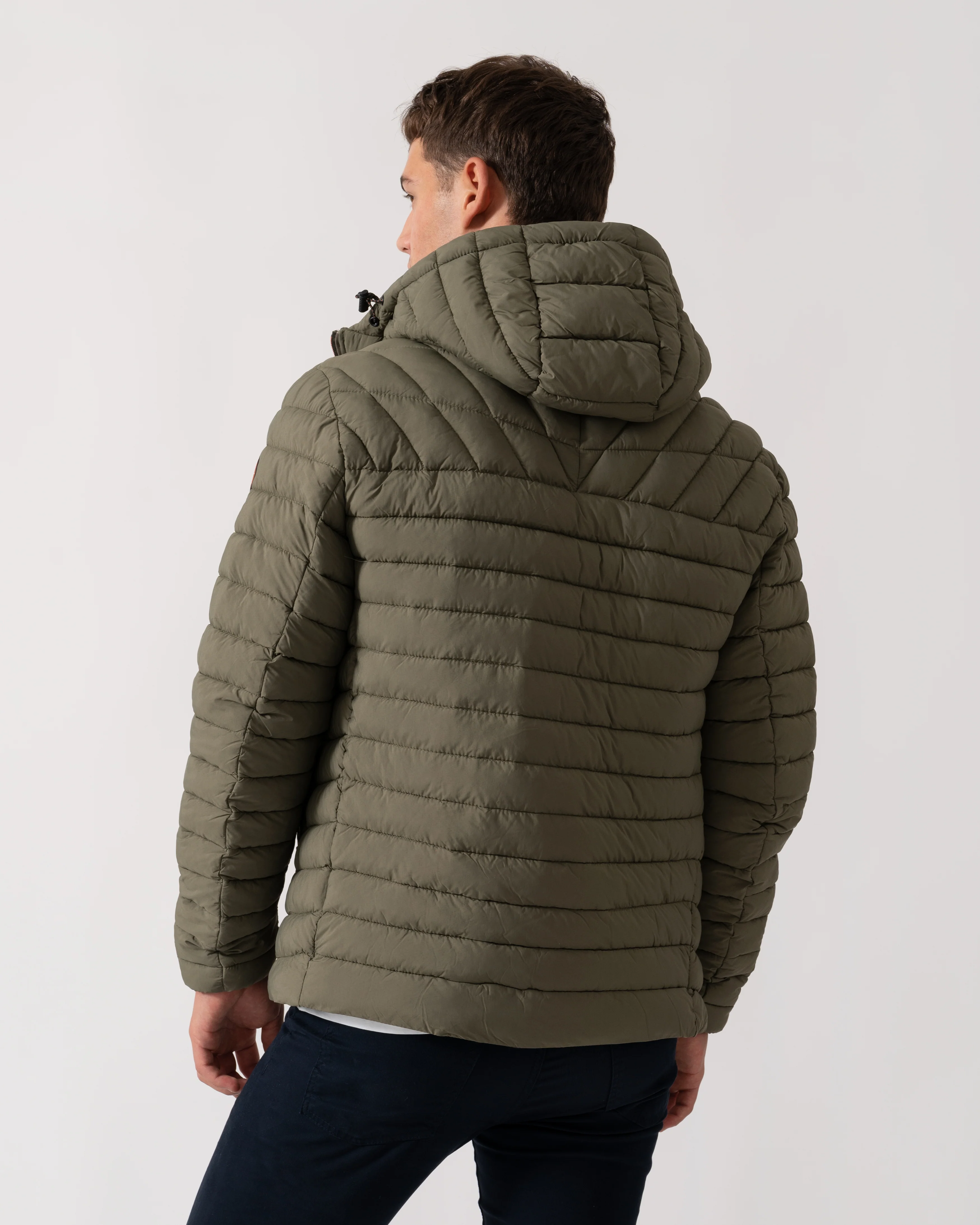 Napapijri A-Lapaz Mens Hooded Puffer Jacket - Tea Leaf G0A - Image 5