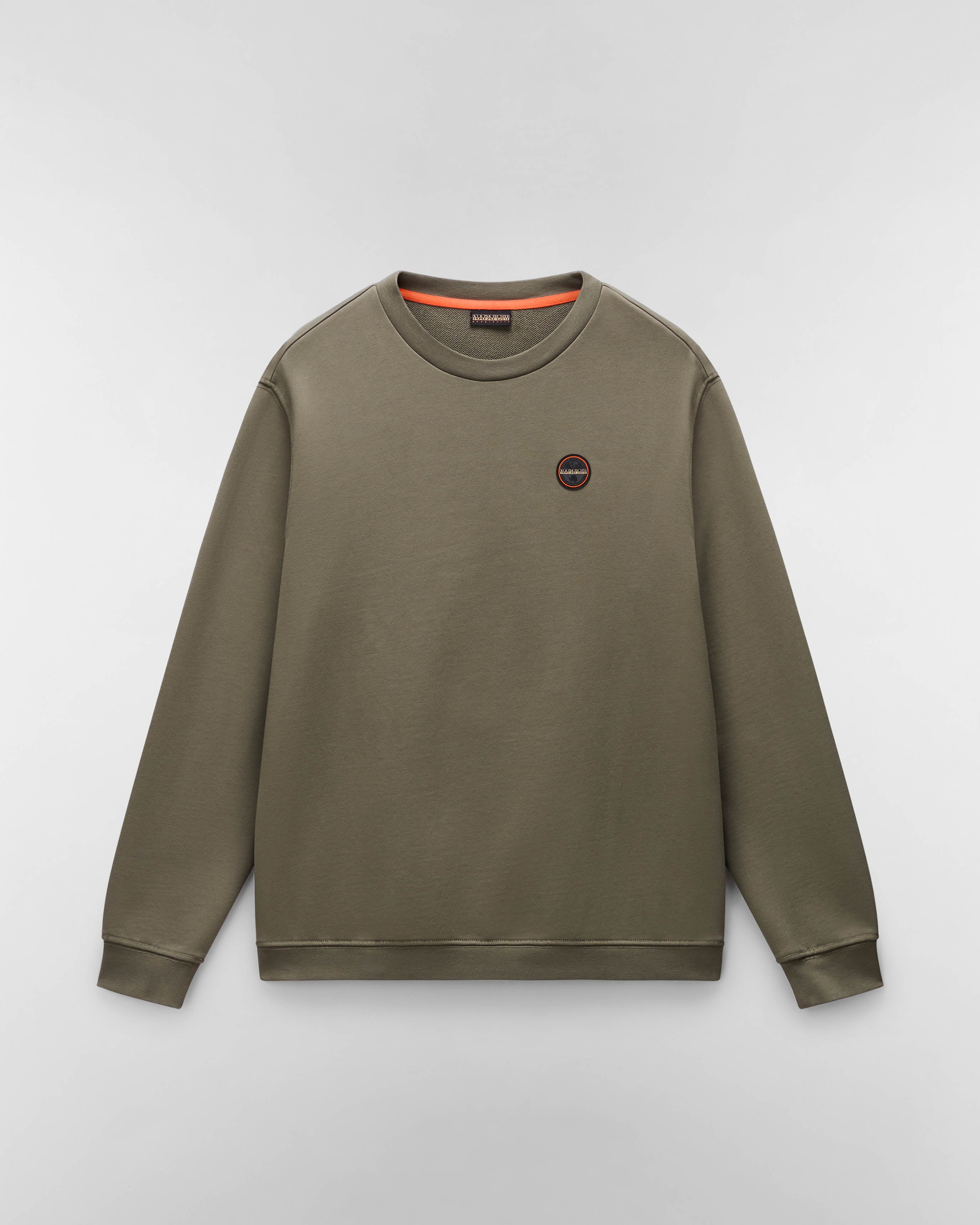 Napapijri Badge Mens Crew Neck Sweatshirt - Tea Leaf G0A - Image 5
