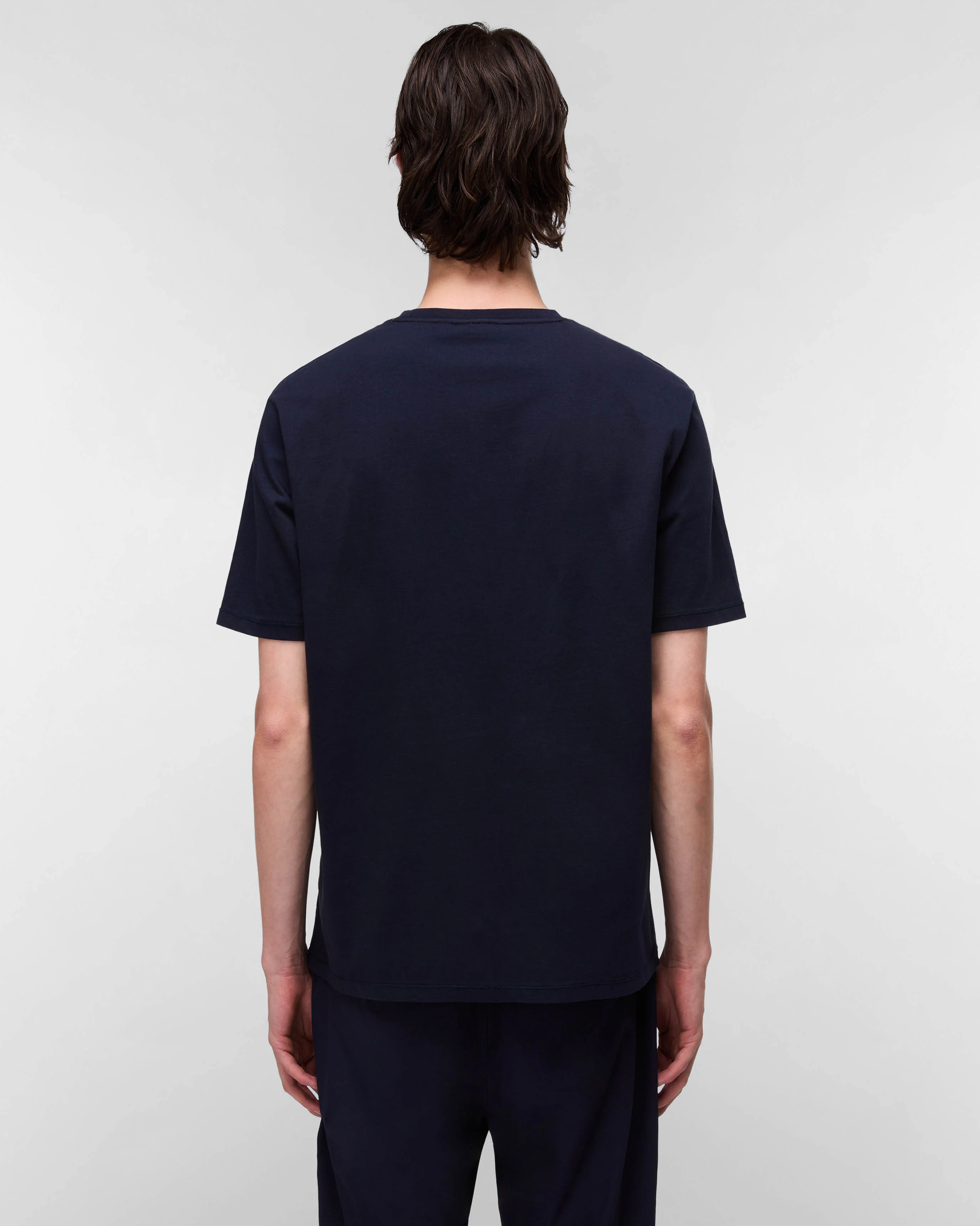 Napapijri Badge Mens Short Sleeve T-Shirt - Blue Marine 176 - Image 3