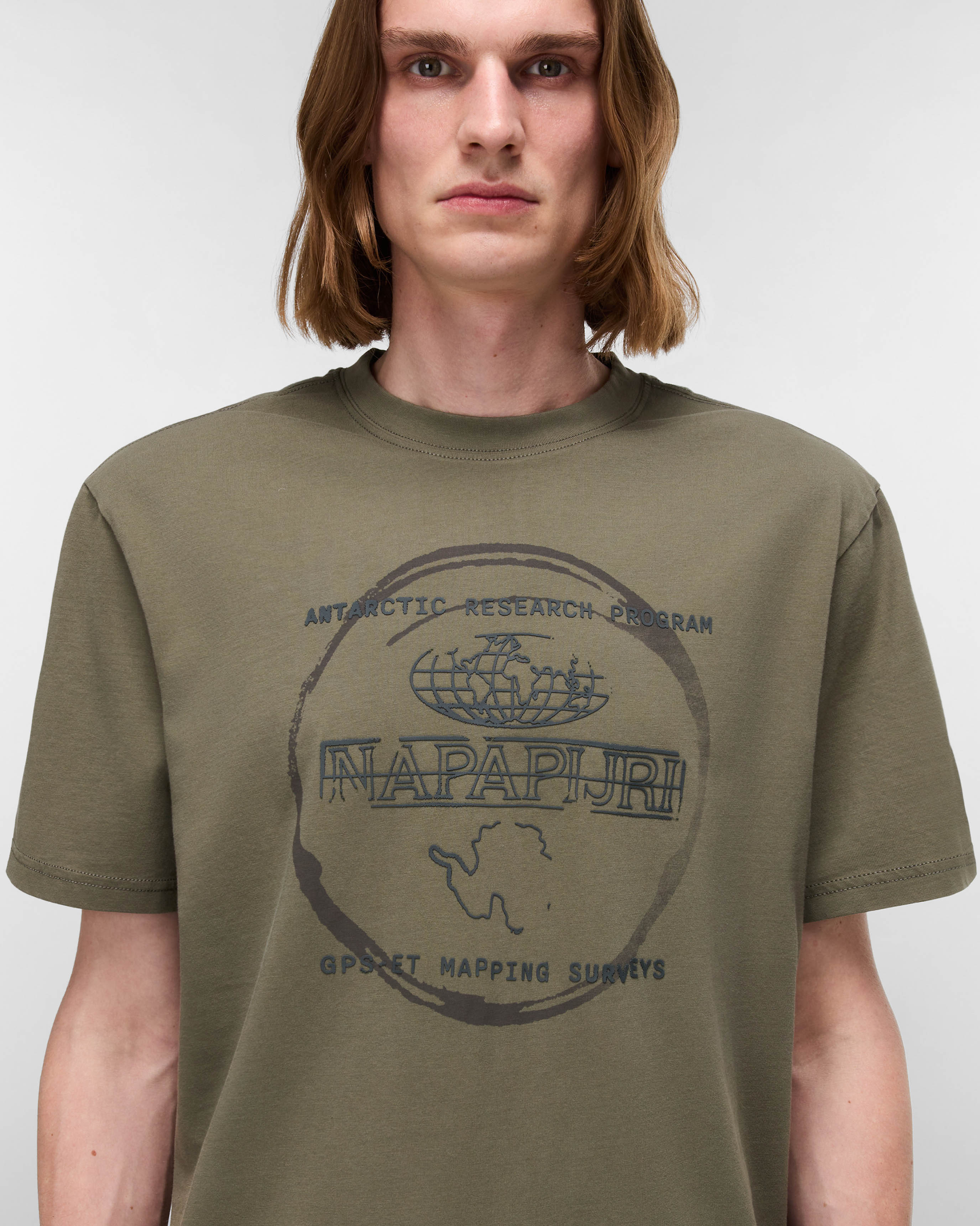 Napapijri Bald Short Sleeve Mens T-Shirt - Tea Leaf G0A - Image 2