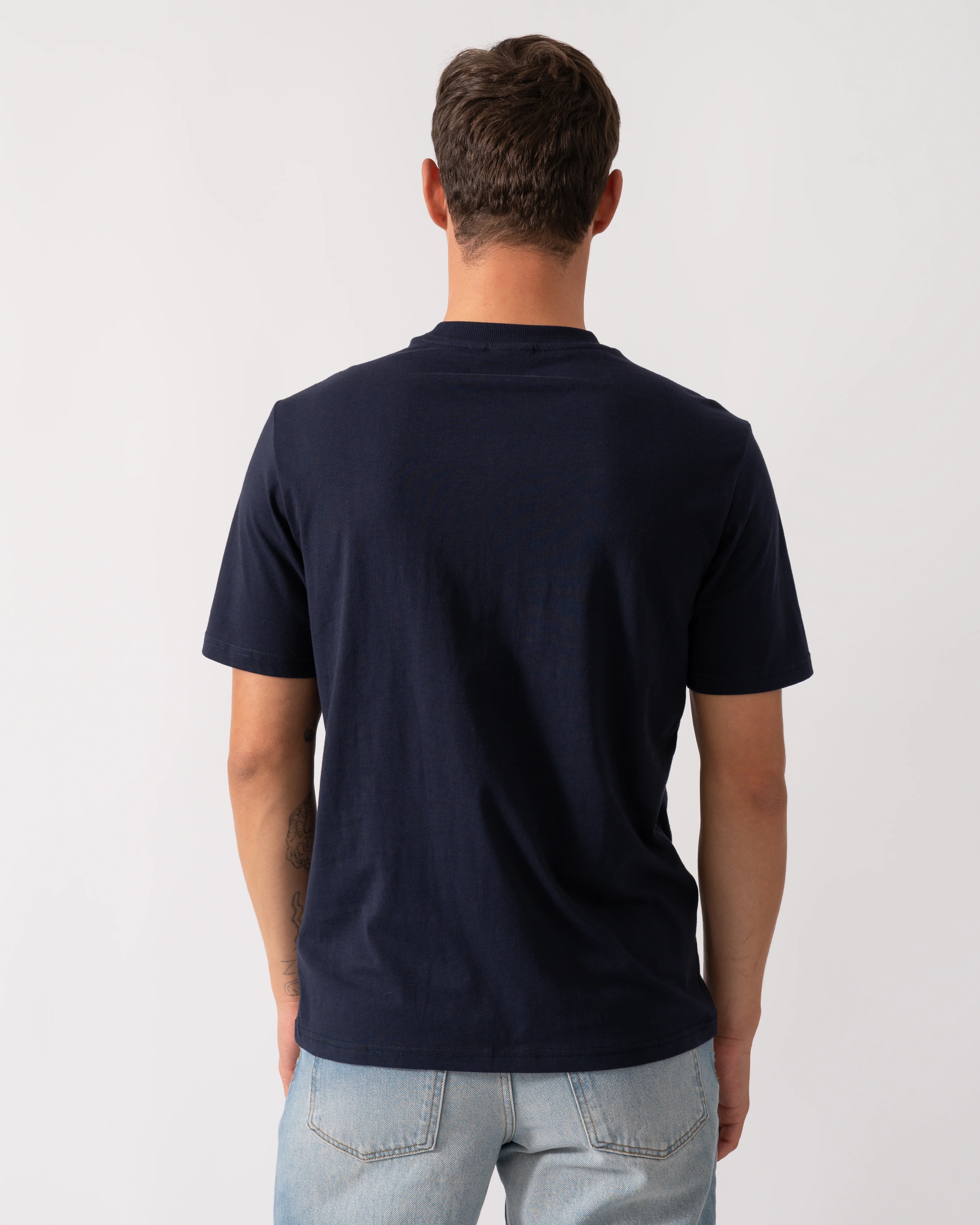 Napapijri Drapeau Mens Short Sleeve T-Shirt - Blue Marine 176 - Image 4