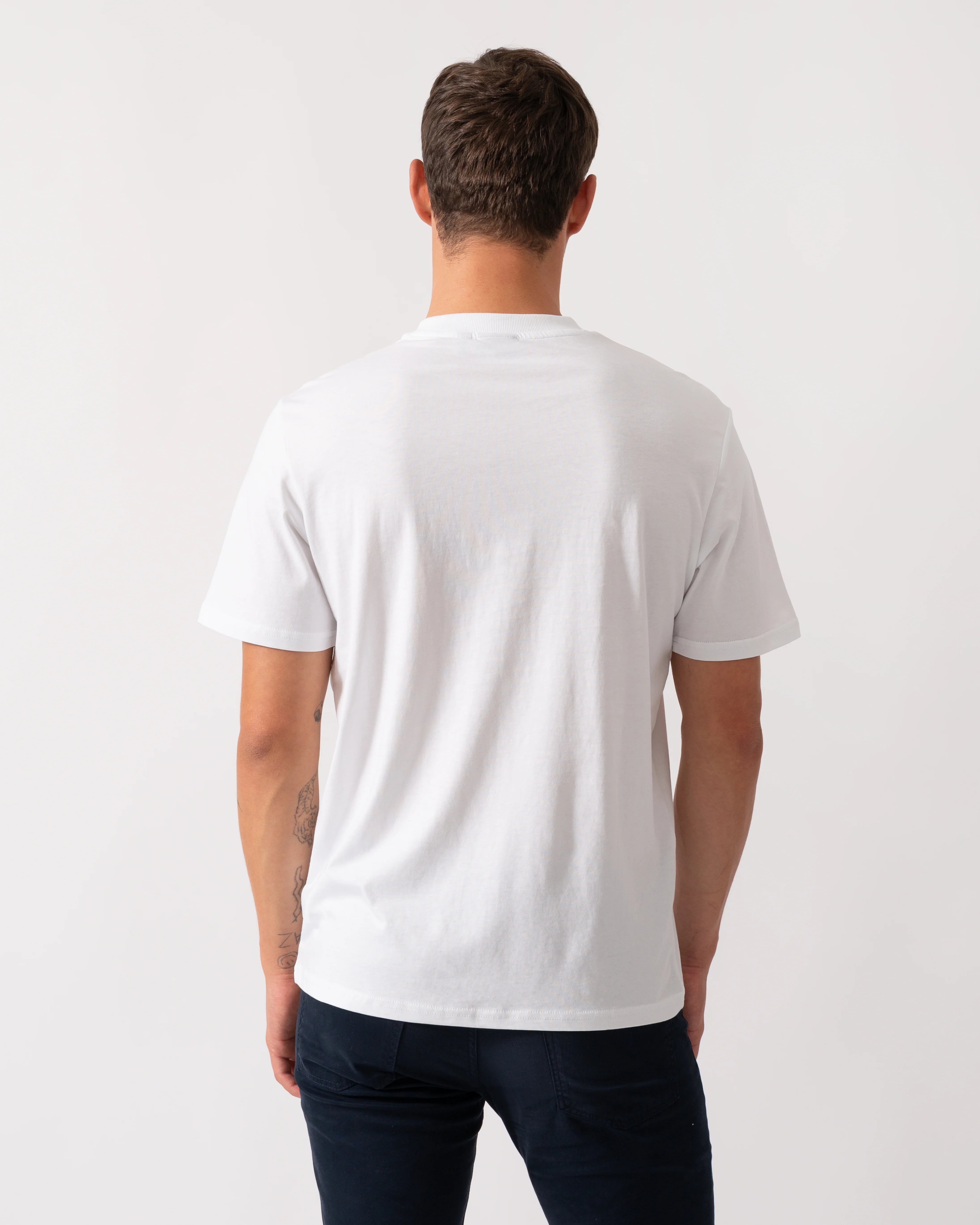 Napapijri Drapeau Mens Short Sleeve T-Shirt - Bright White 002 - Image 4