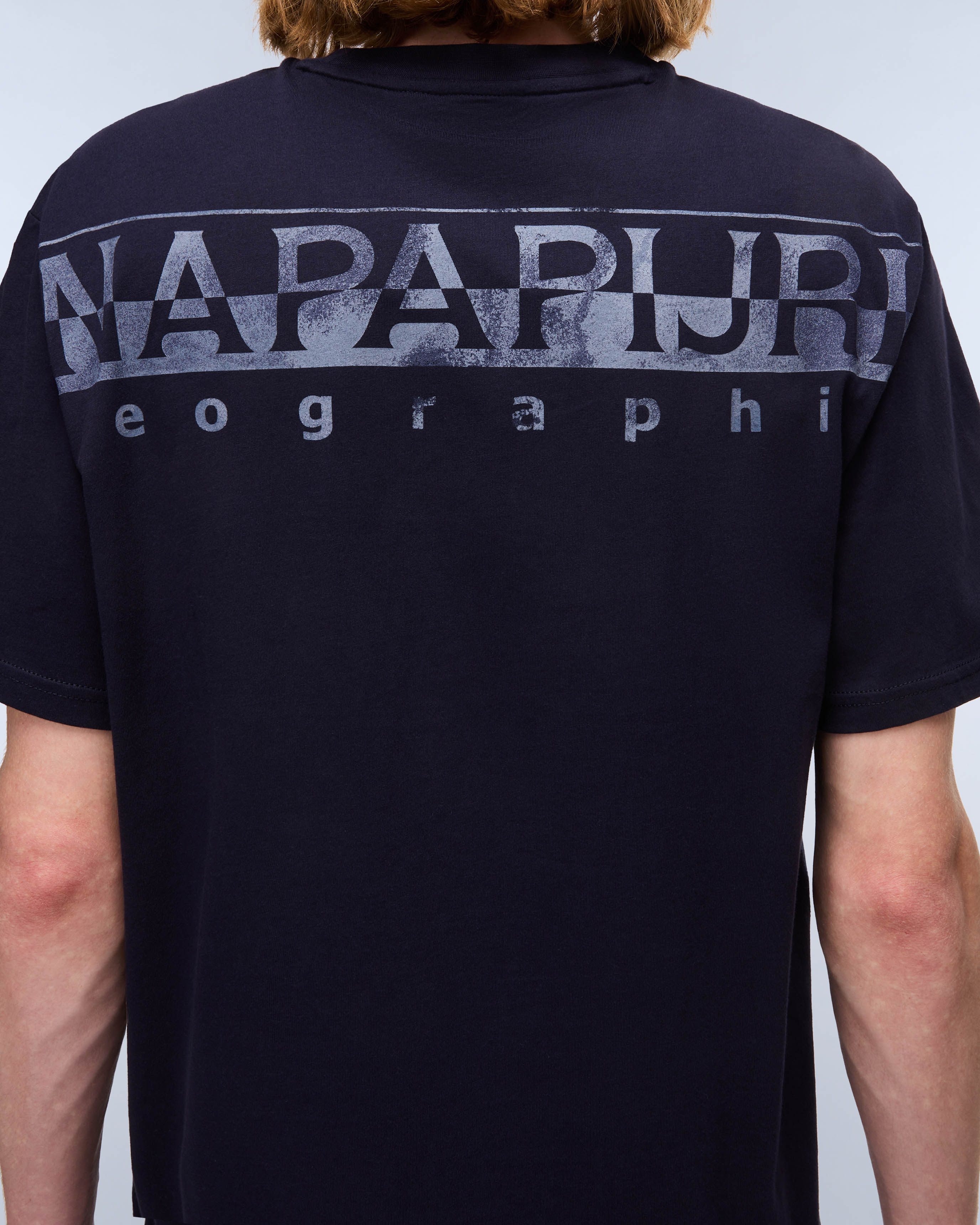 Napapijri Fanes Mens Short Sleeve T-Shirt - Blue Marine 176 - Image 4