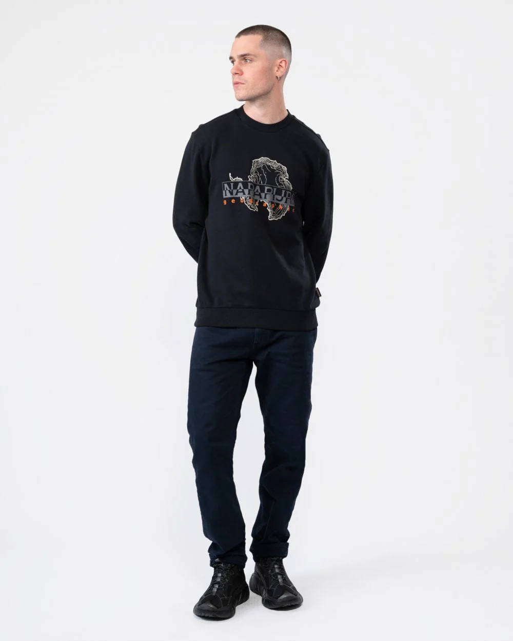 Napapijri S-Iceberg Mens Graphic Print Sweatshirt - Image 3
