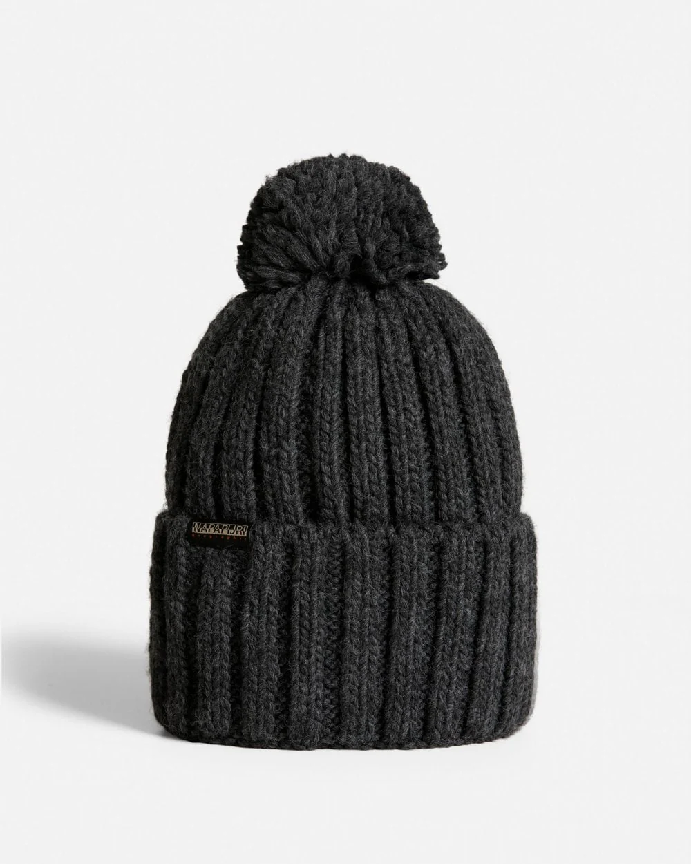 Napapijri Semiury 5 Bobble Hat - Dark Grey Melange 197 - Image 2