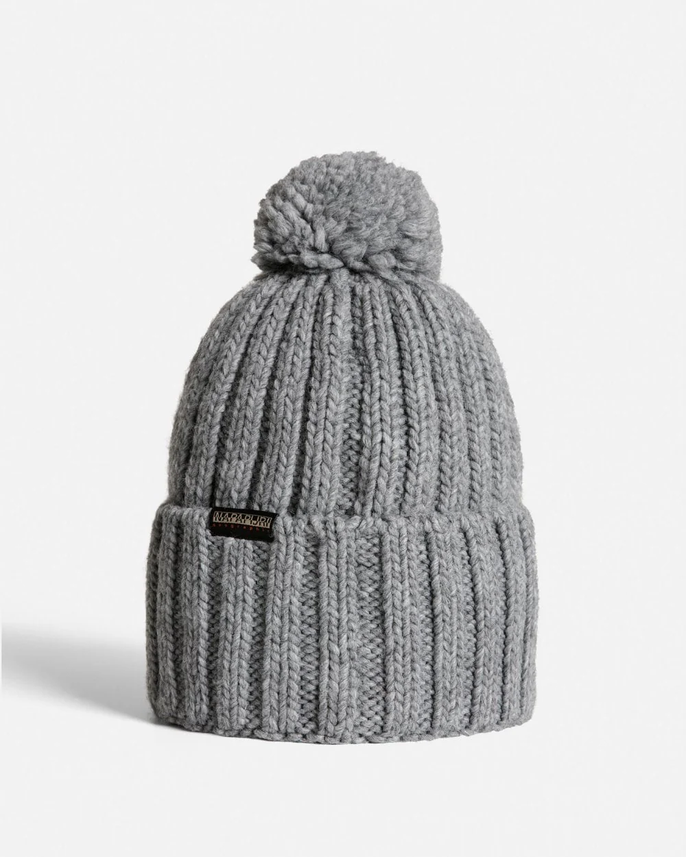 Napapijri Semiury 5 Bobble Hat - Medium Grey Melange 160 - Image 2