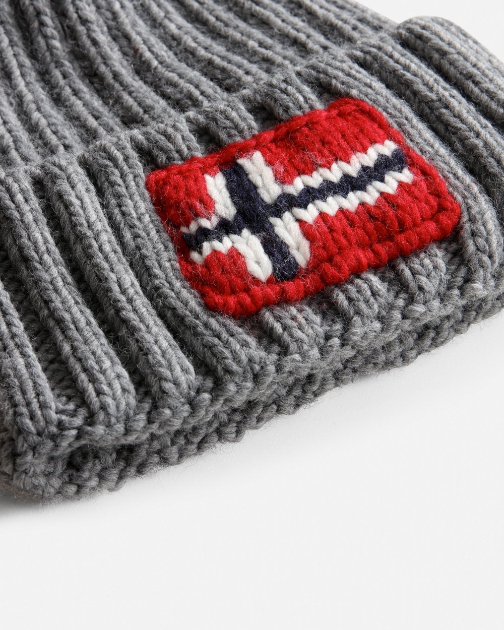 Napapijri Semiury 5 Bobble Hat - Medium Grey Melange 160 - Image 3