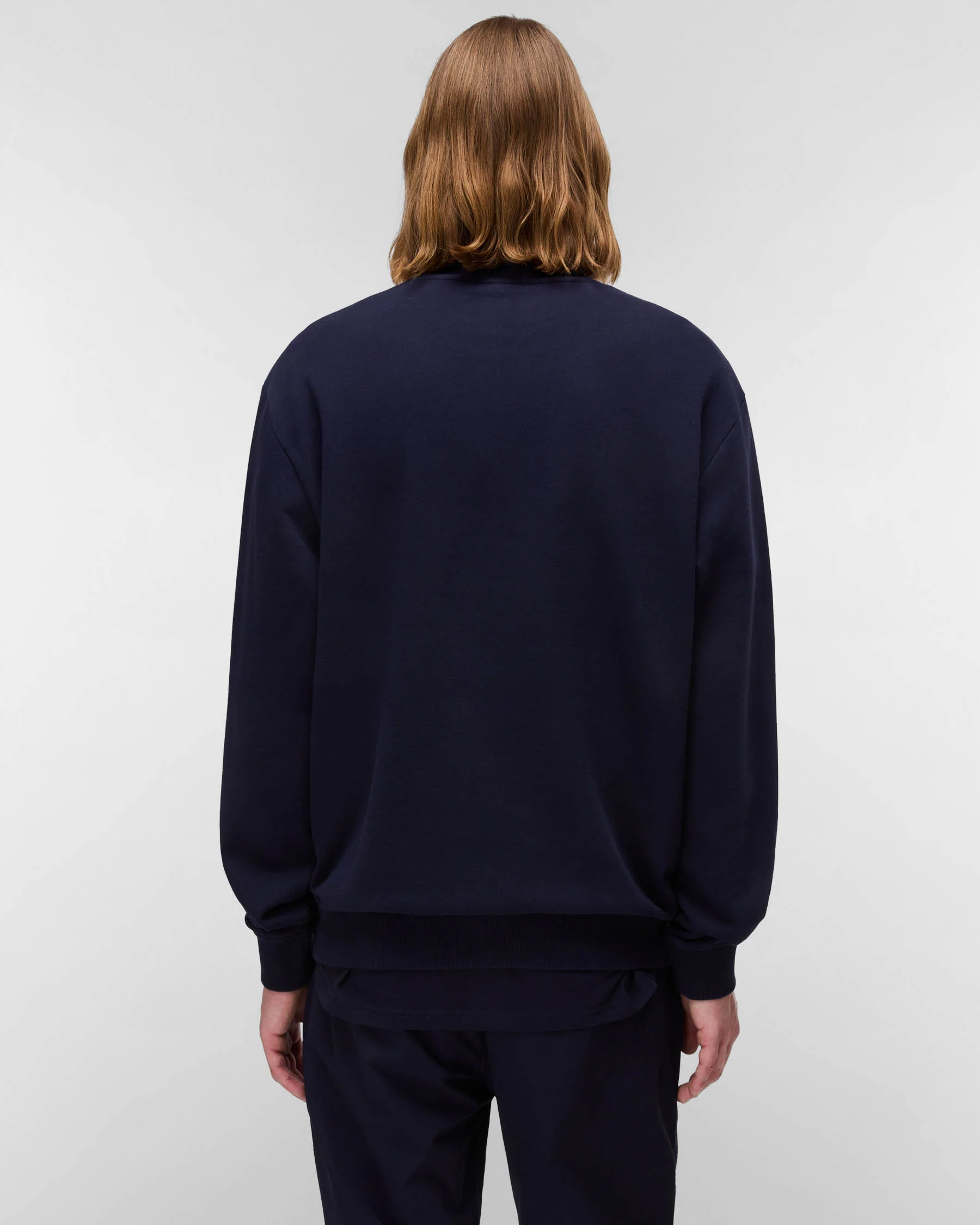 Napapijri Small Box Mens Crew Neck Sweatshirt - Blue Marine 176 - Image 2