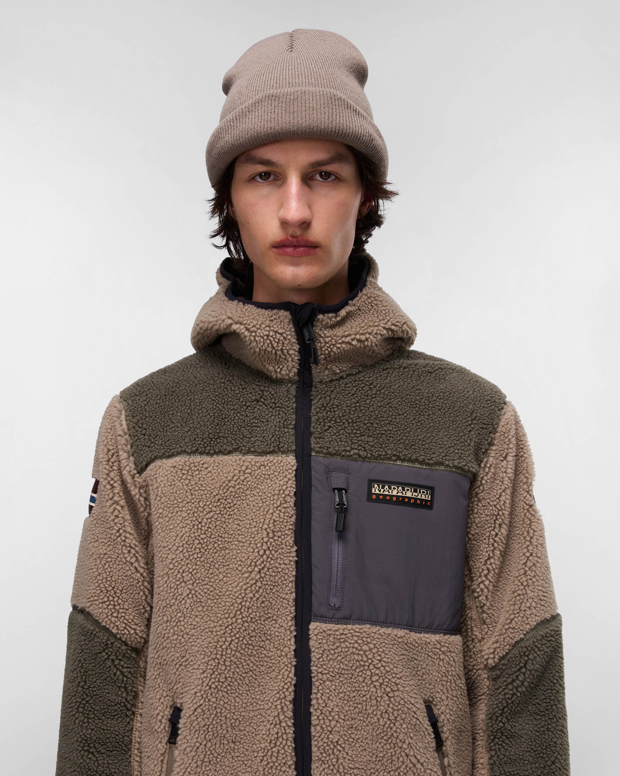Napapijri Yupik Mens Zip Through Hoodie - Colourblock MCD - Image 2