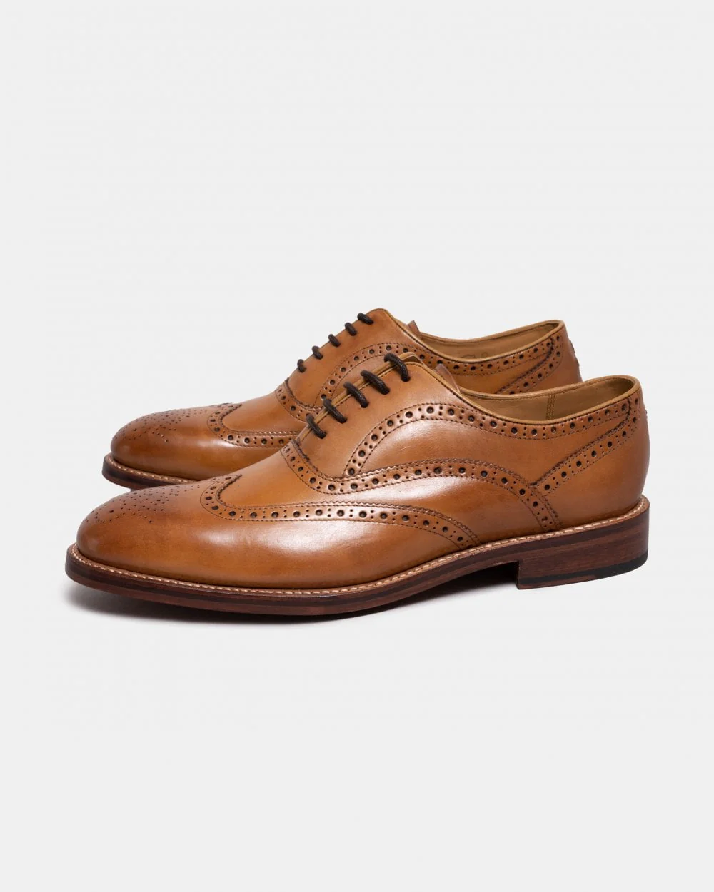 Oliver Sweeney Aldeburgh Mens Leather Brogue - Tan - Image 2