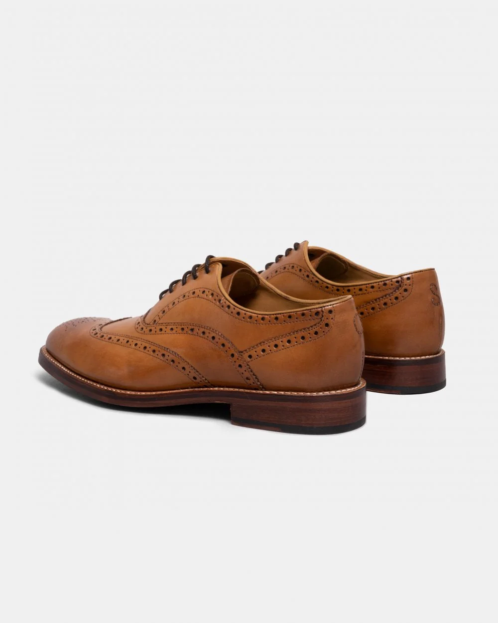 Oliver Sweeney Aldeburgh Mens Leather Brogue - Tan - Image 3