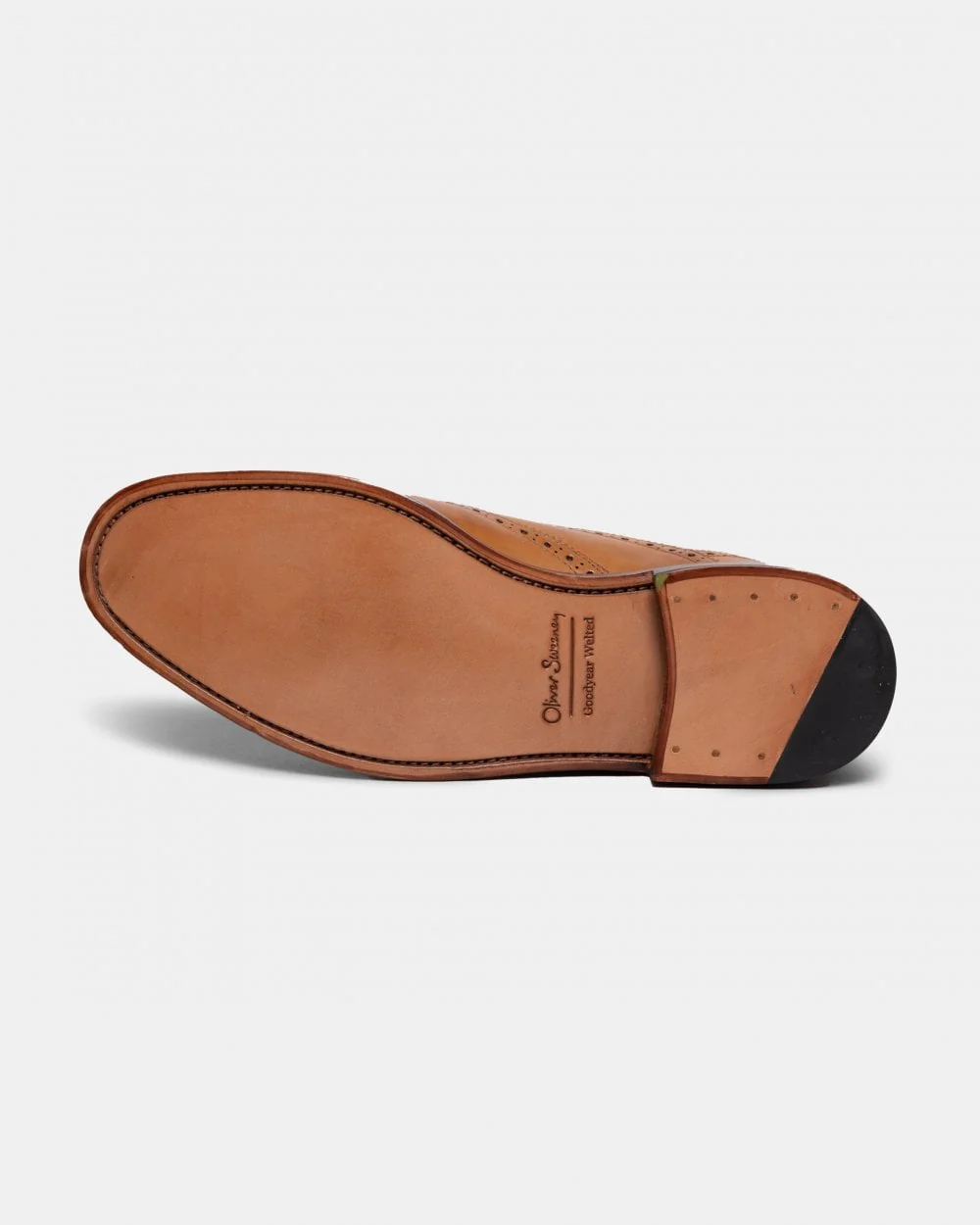 Oliver Sweeney Aldeburgh Mens Leather Brogue - Tan - Image 5