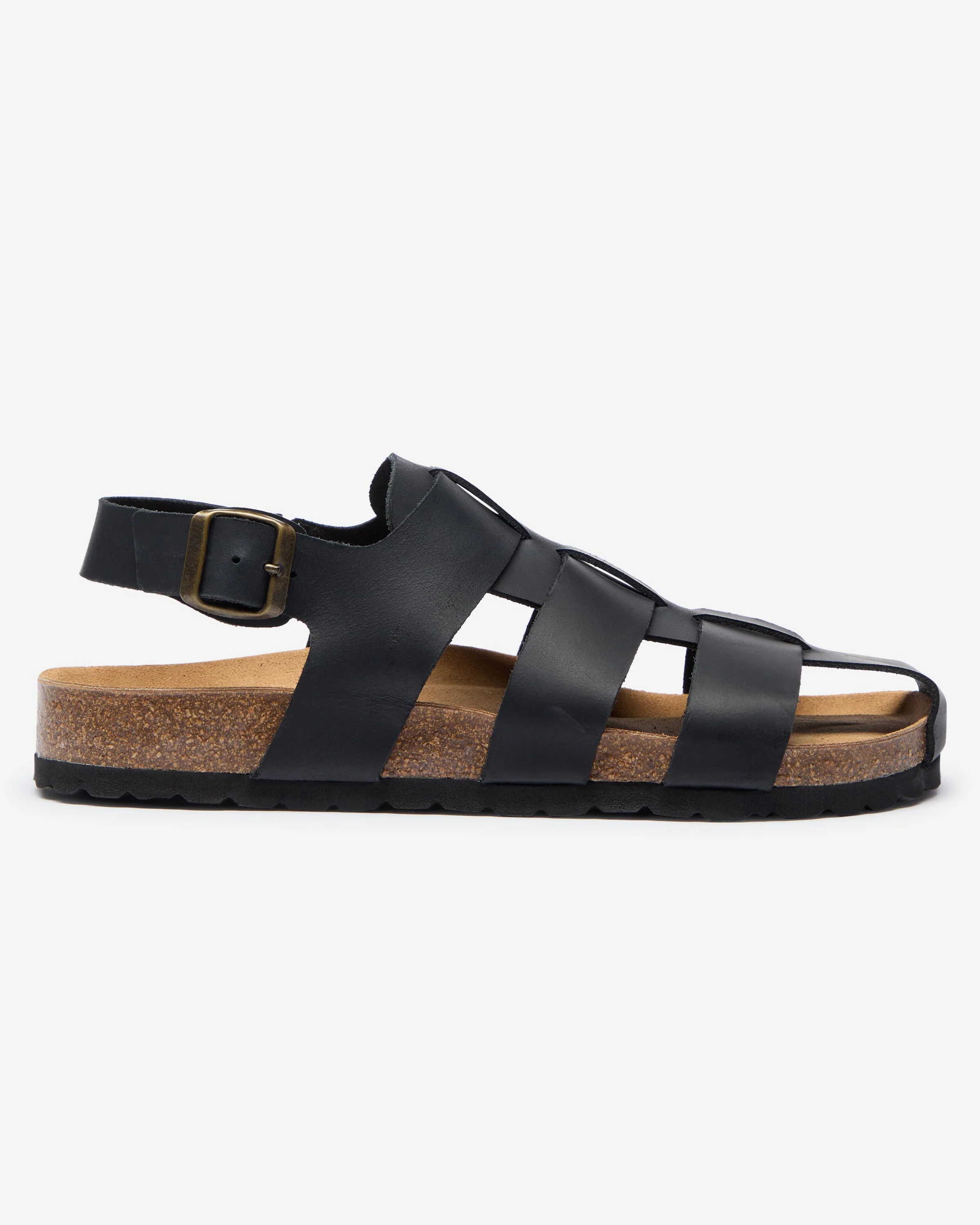 Oliver Sweeney Astorga Mens Calf Leather Fisherman Sandals - Black - Image 5