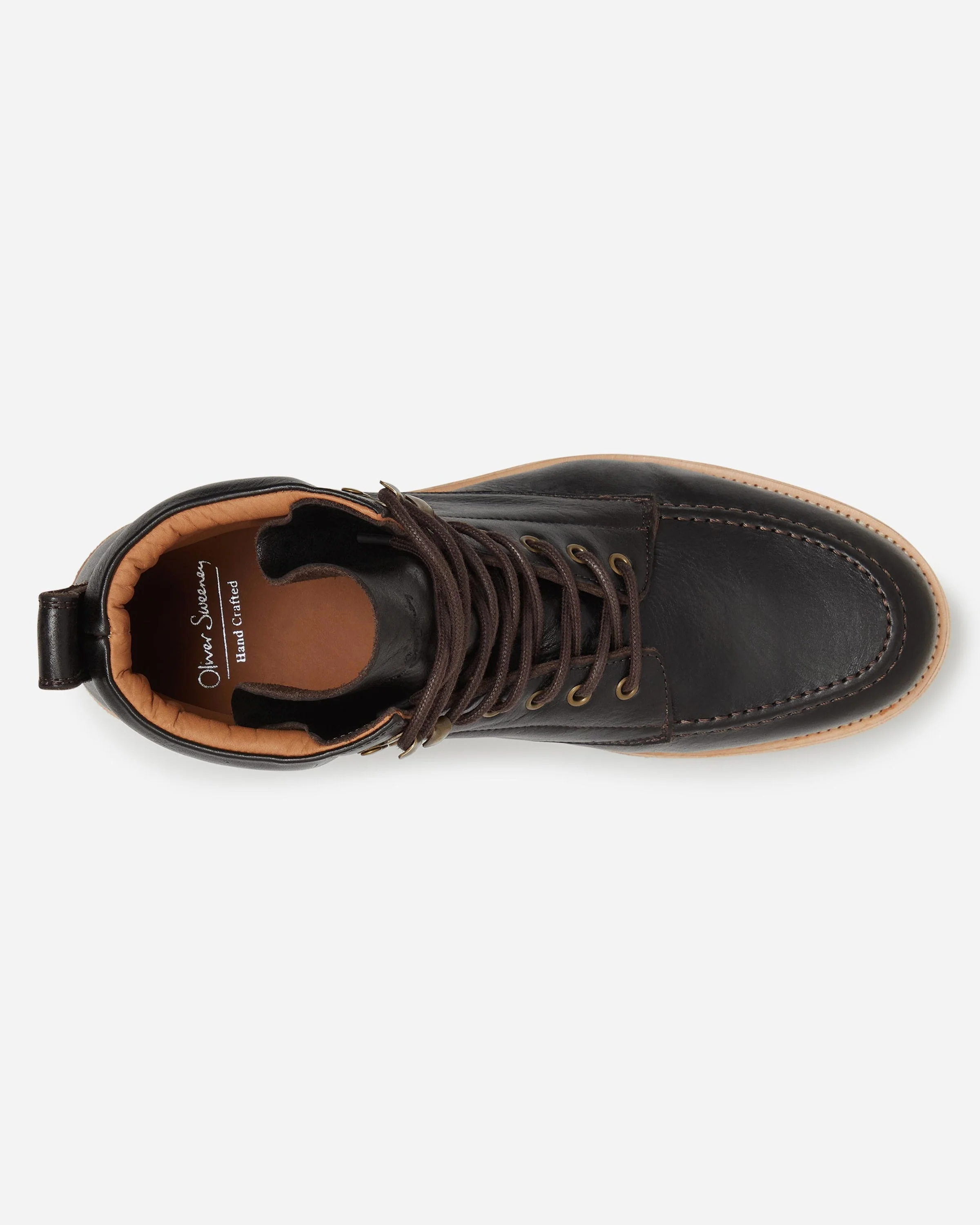 Oliver Sweeney Bolhas Mens Moc Toe Boots - Brown - Image 3
