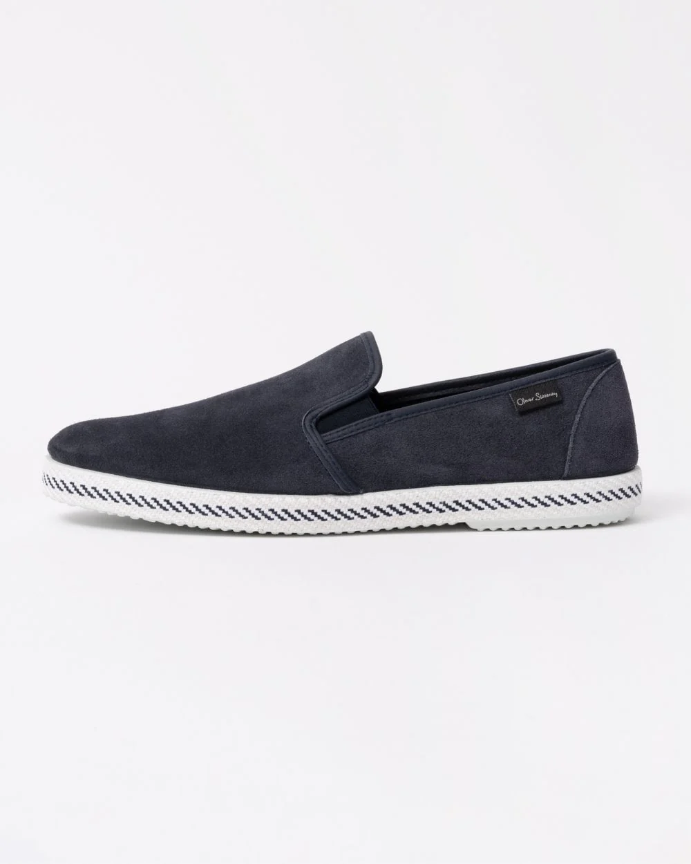 Oliver Sweeney Campomar Mens Suede Espadrilles - Navy - Image 2