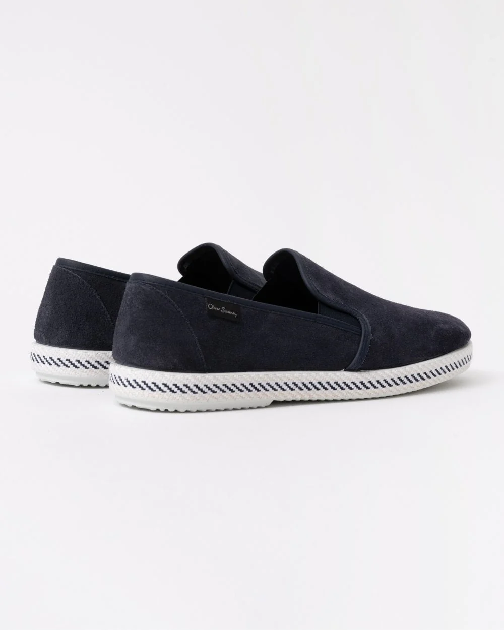 Oliver Sweeney Campomar Mens Suede Espadrilles - Navy - Image 3
