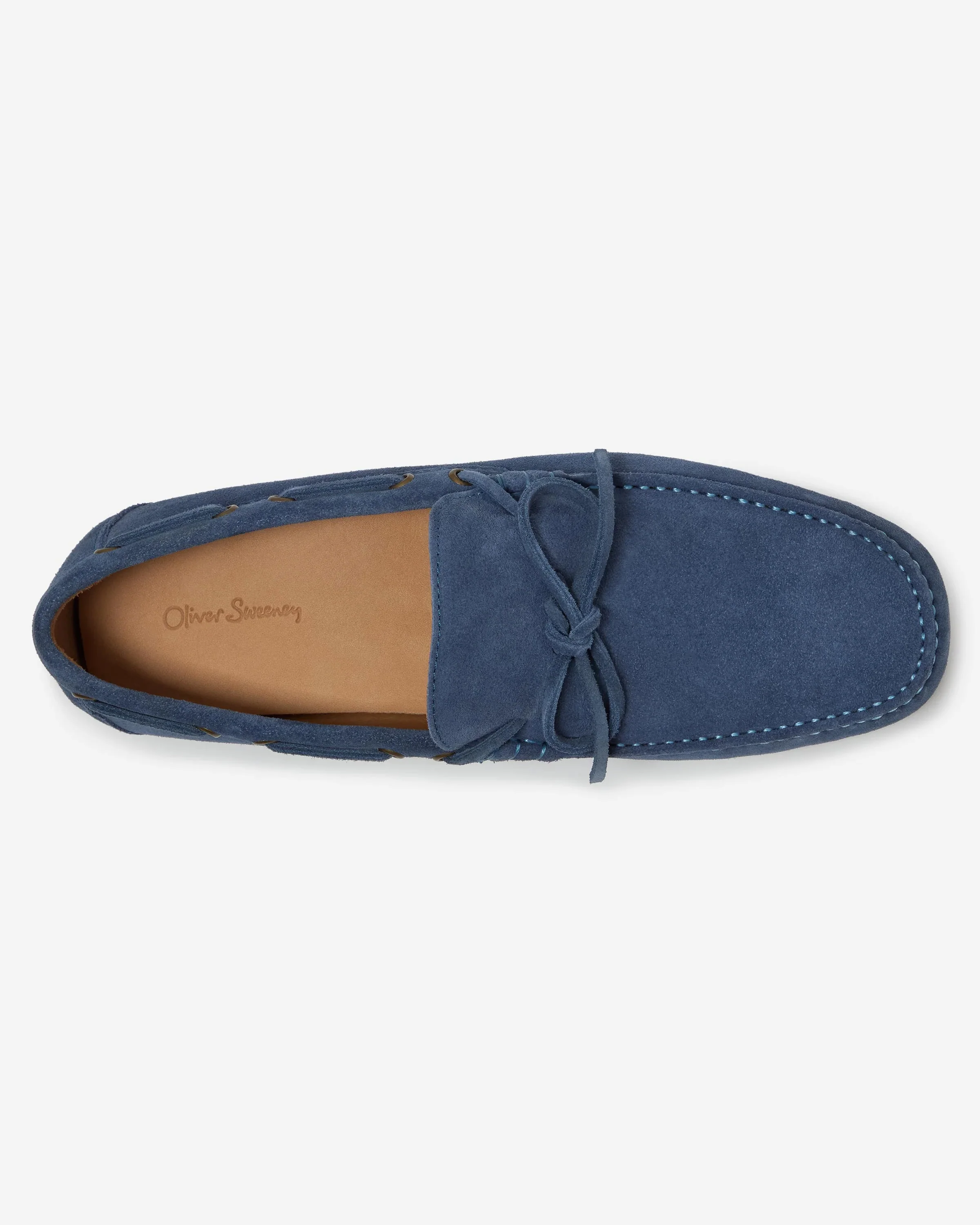 Oliver Sweeney Cano Suede Mens Driving Shoes - Blue - Image 4