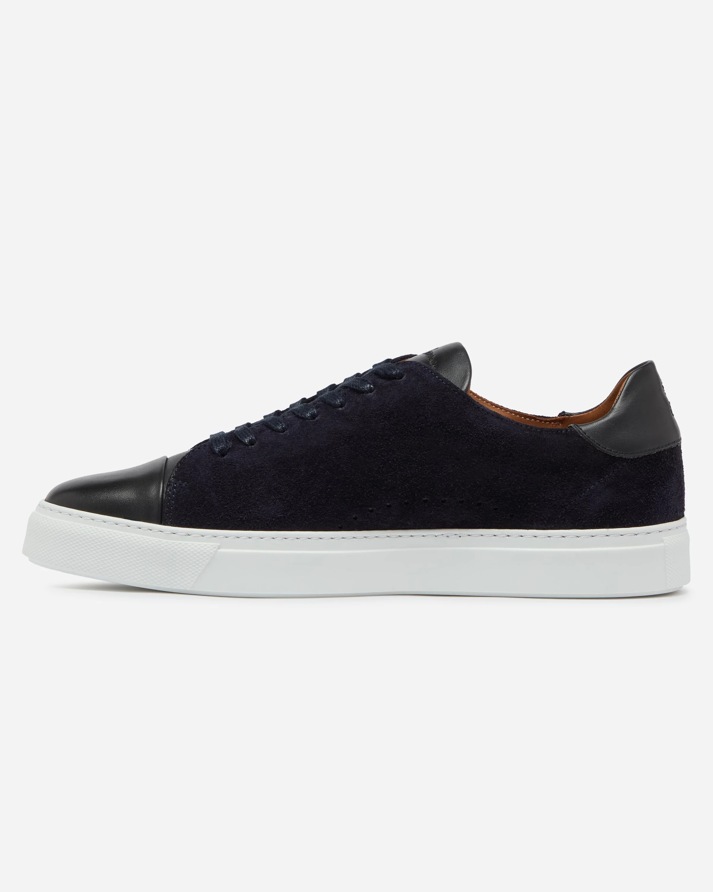 Oliver Sweeney Capelo Calf Suede Mens Cupsole Trainers - Navy - Image 5