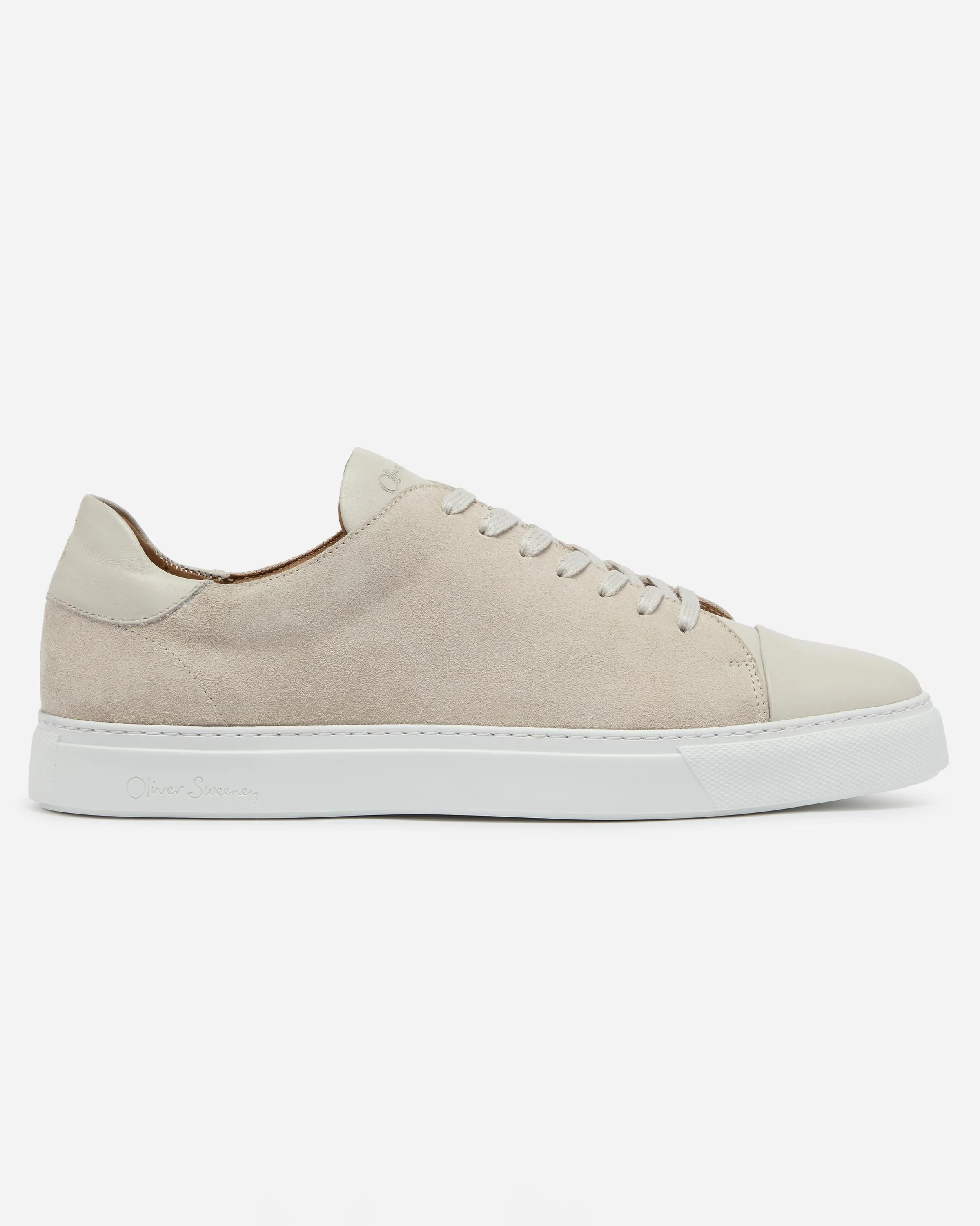 Oliver Sweeney Capelo Calf Suede Mens Cupsole Trainers - Off White - Image 2