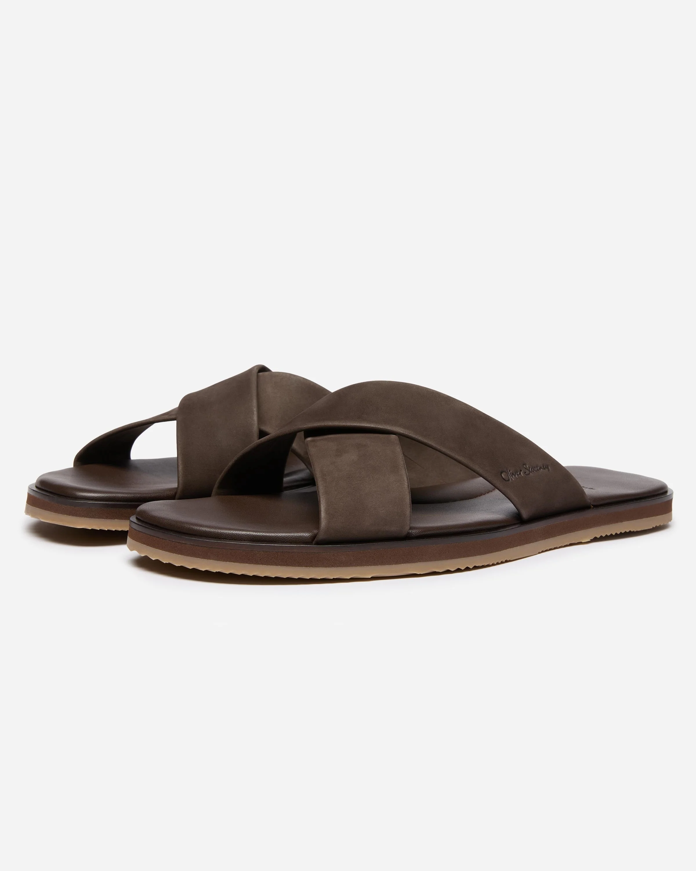 Oliver Sweeney Chesil Nubuck Mens Sandals - Brown - Image 2
