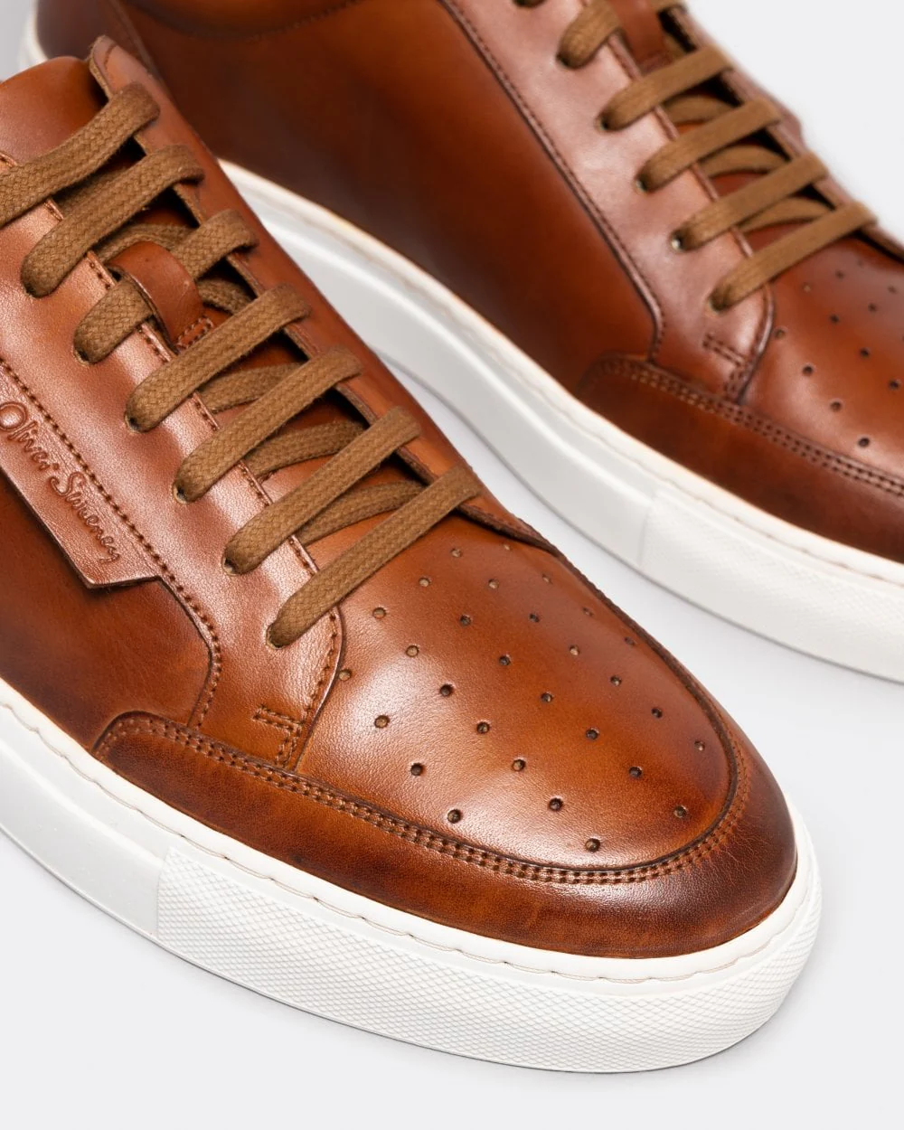 Oliver Sweeney Edwalton Hand Antiqued Leather Mens Trainers - Image 3
