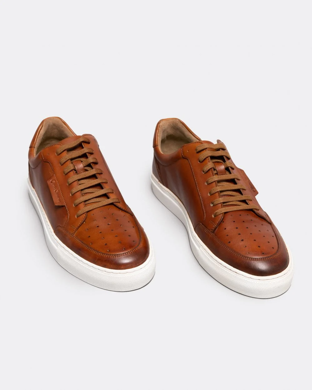 Oliver Sweeney Edwalton Hand Antiqued Leather Mens Trainers - Image 4