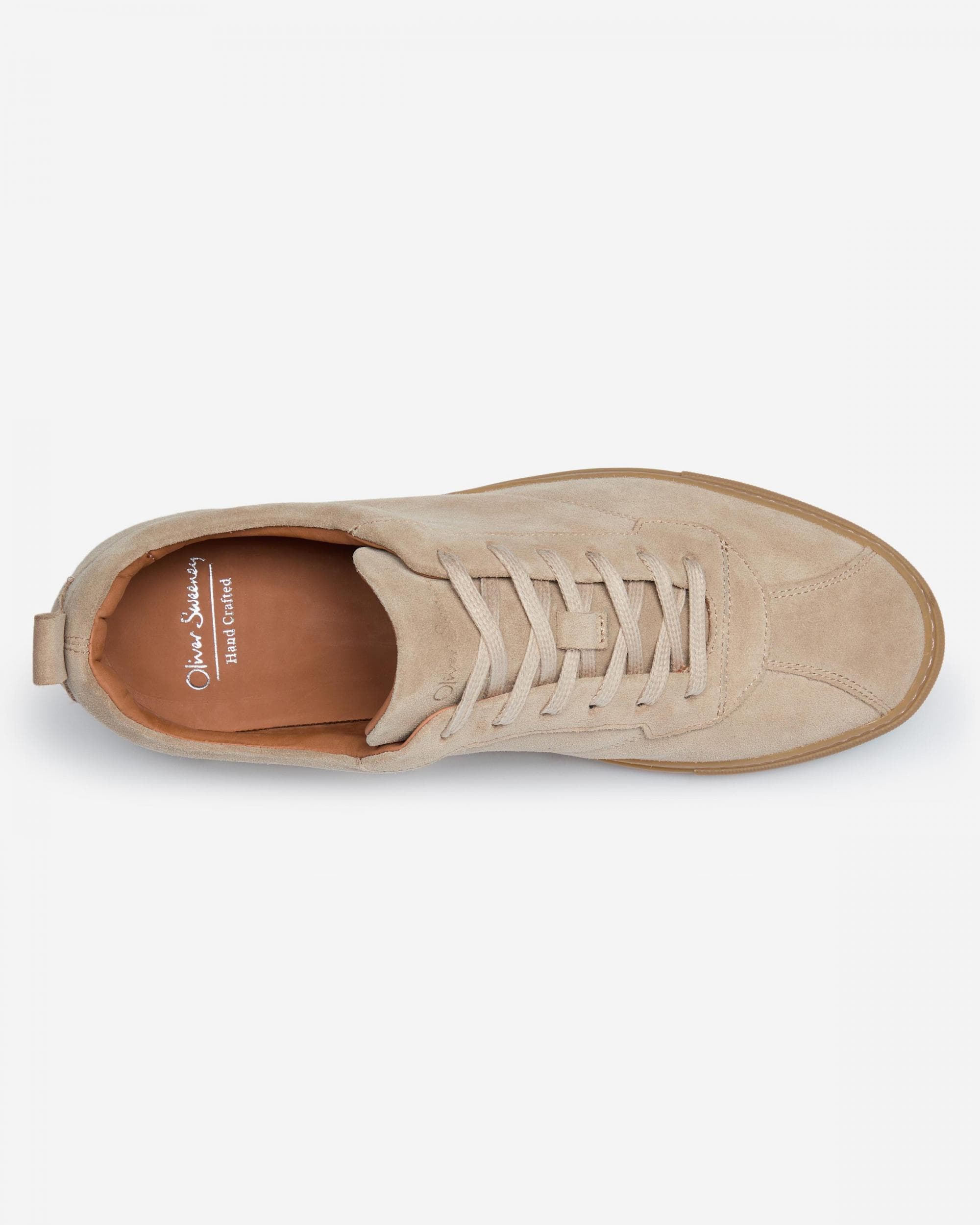 Oliver Sweeney Ermida Mens Suede Trainers - Stone - Image 4
