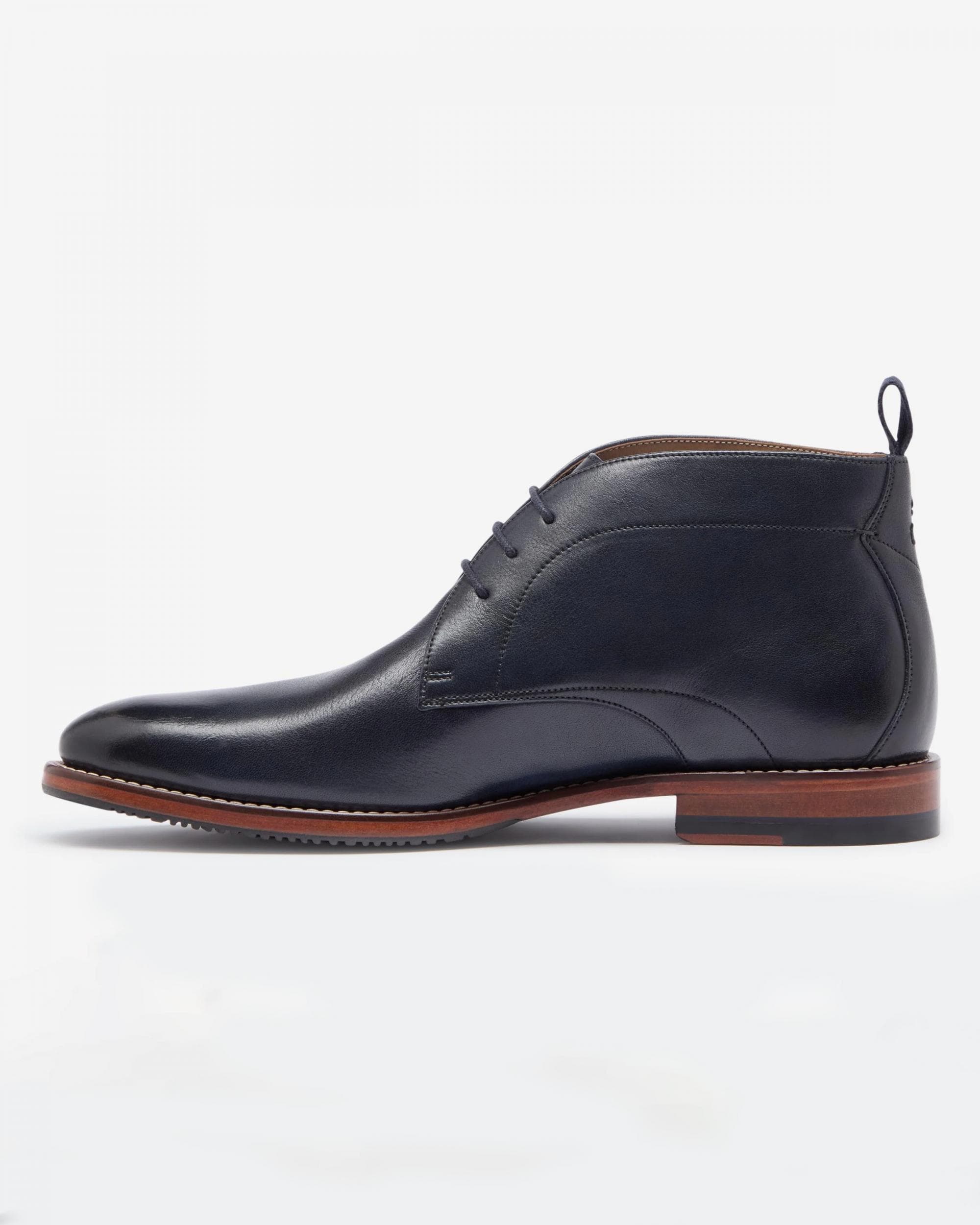 Oliver Sweeney Farleton Mens Milled Leather Chukka Boots - Navy - Image 2